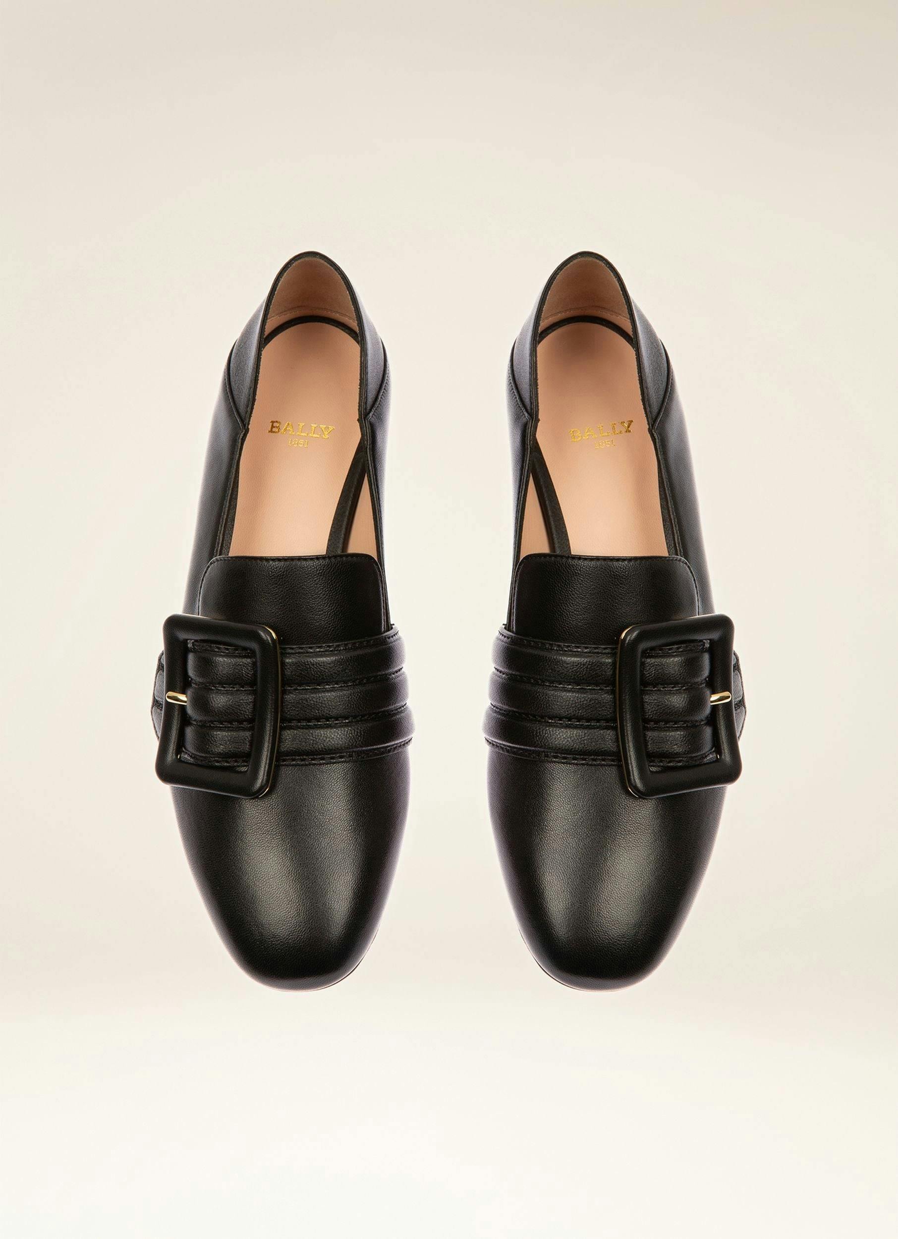Women's Janelle Leather Loafers In Black | Bally