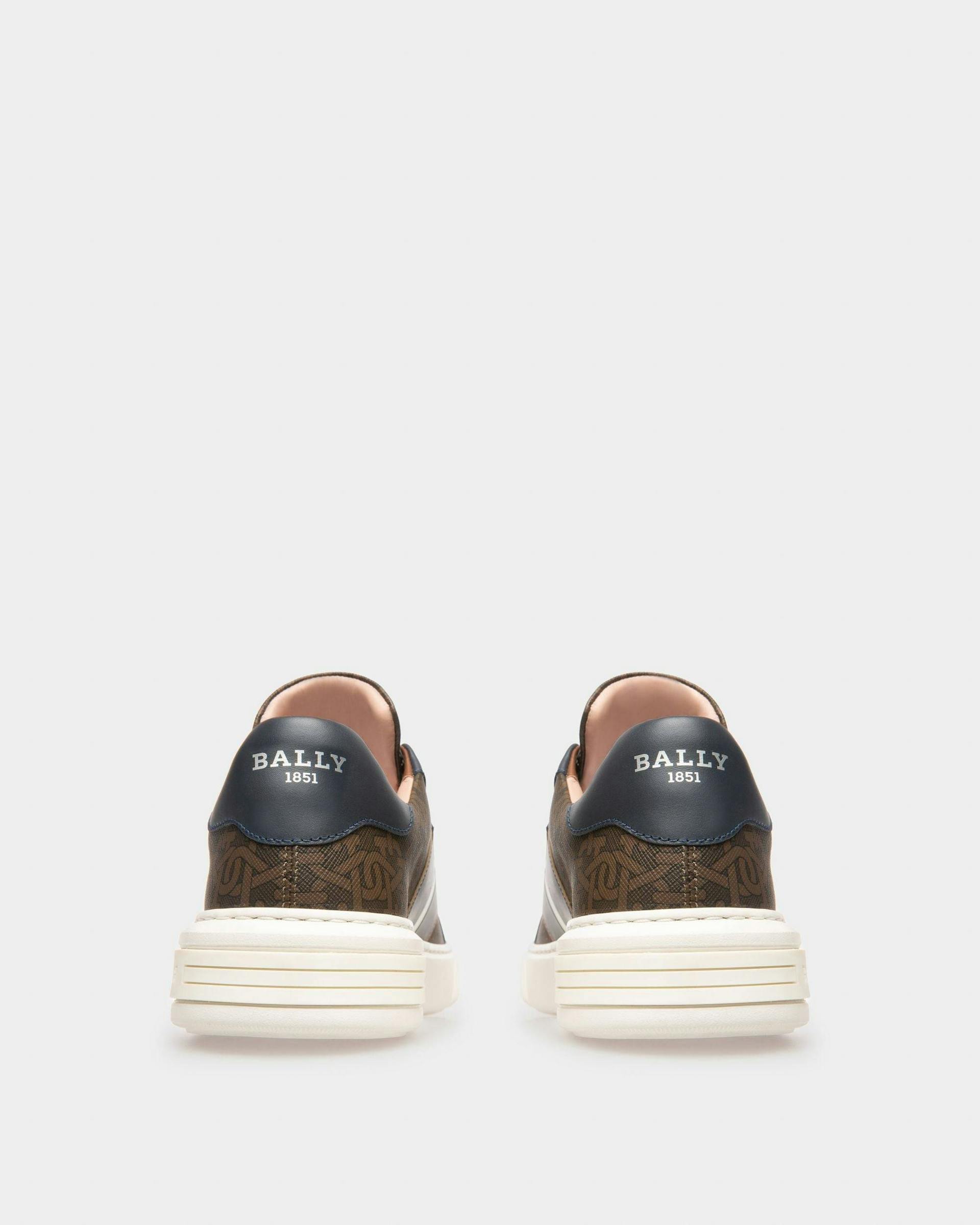 Women's Myron Tpu & Leather Sneakers In Brown & Navy | Bally