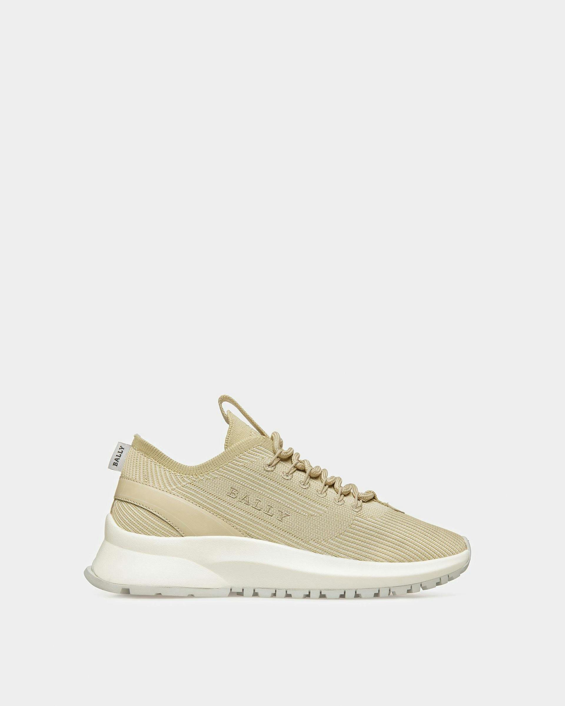 Dean | Women's Sneakers | Dusty White And Light Beige Leather, Fabric ...