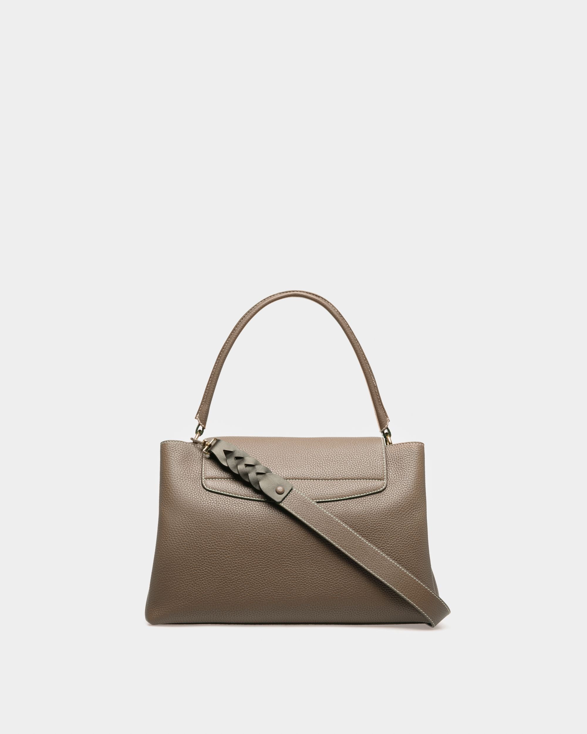 Layka Leather Top Handle Bag In Light Brown - Women's - Bally - 02