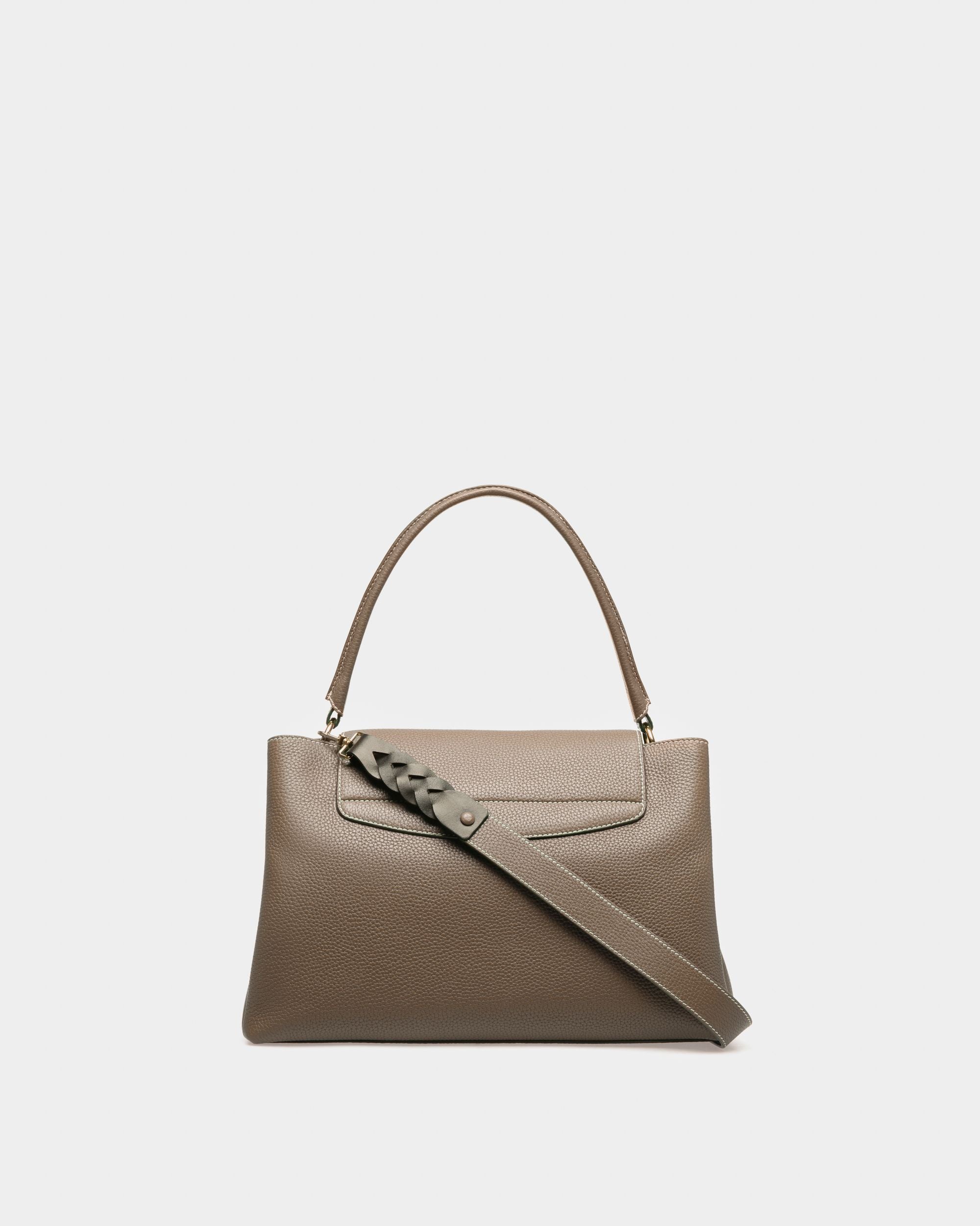 Layka Leather Top Handle Bag In Light Brown - Women's - Bally - 03