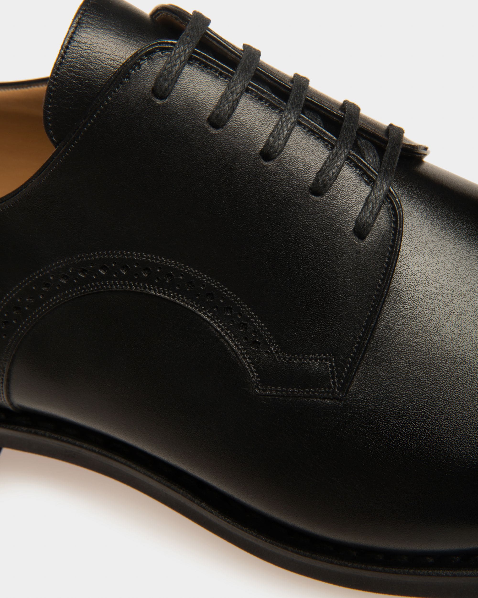Men s Scrivani Men s Leather Derby Lace Up Shoe In Black Bally