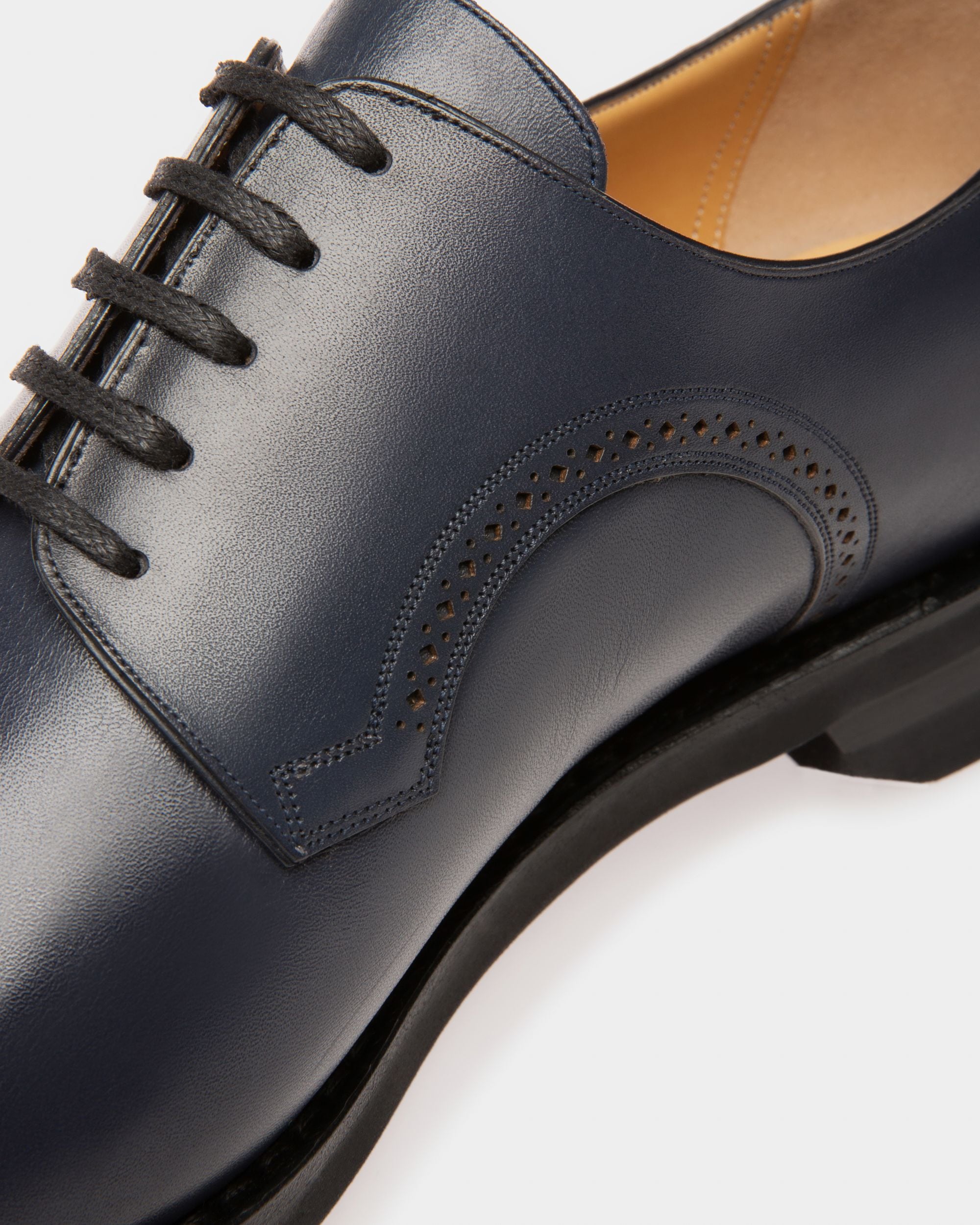 Scrivani Leather Derby Shoes In Navy - Men's - Bally - 05