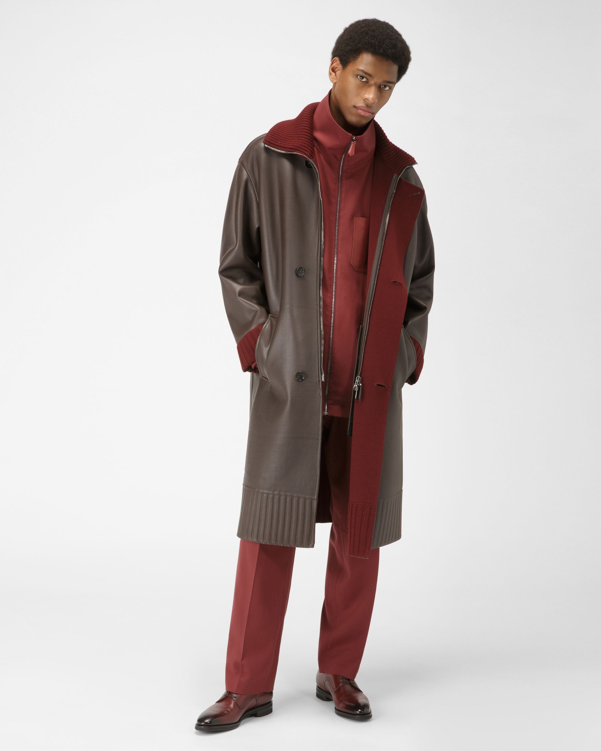 Scrivani Leather Derbies In Heritage Red - Men's - Bally - 01
