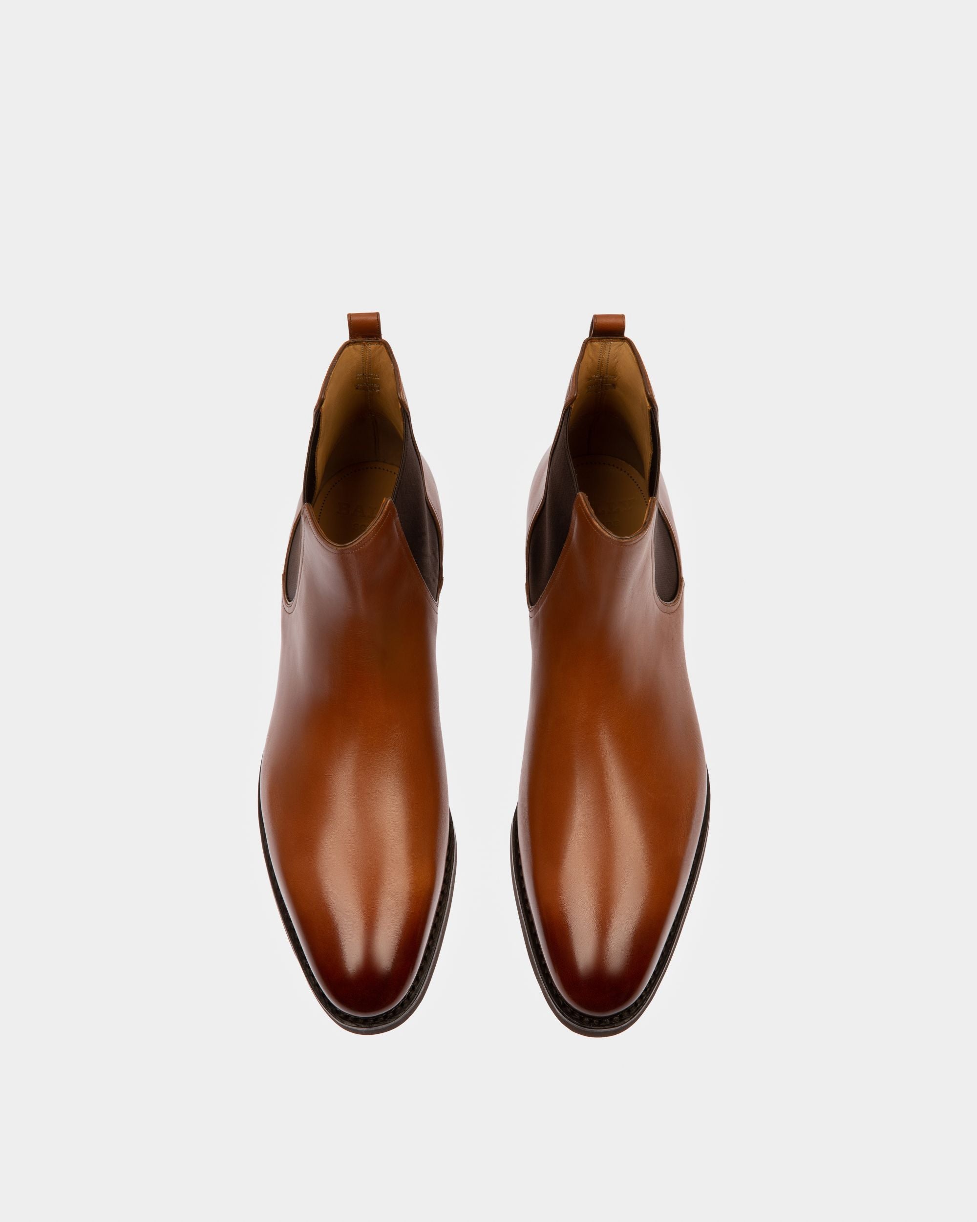 Scribe Novo Booties In Brown Leather - Men's - Bally - 03