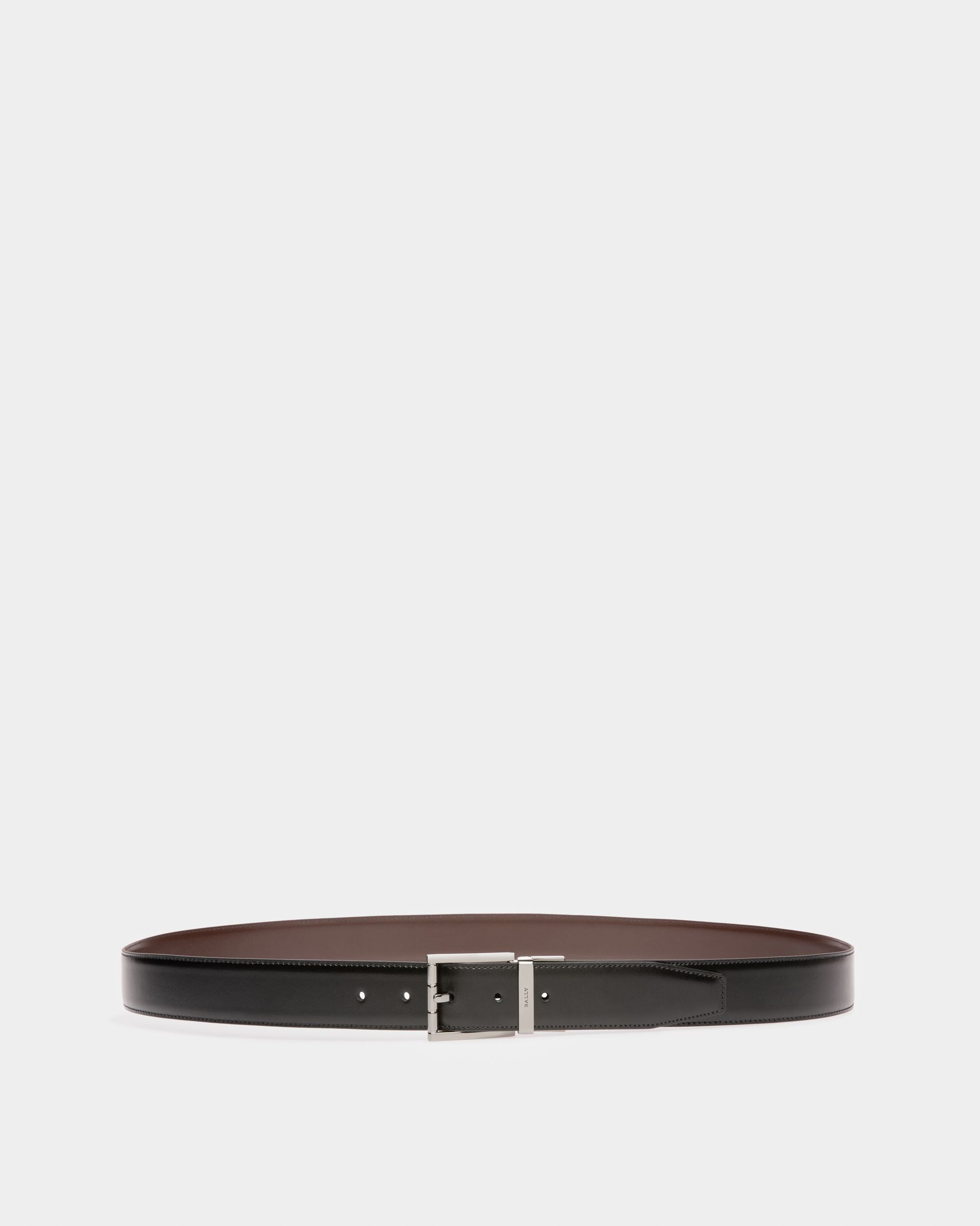 Astor Leather 35mm Belt In Black - Men's - Bally - 01