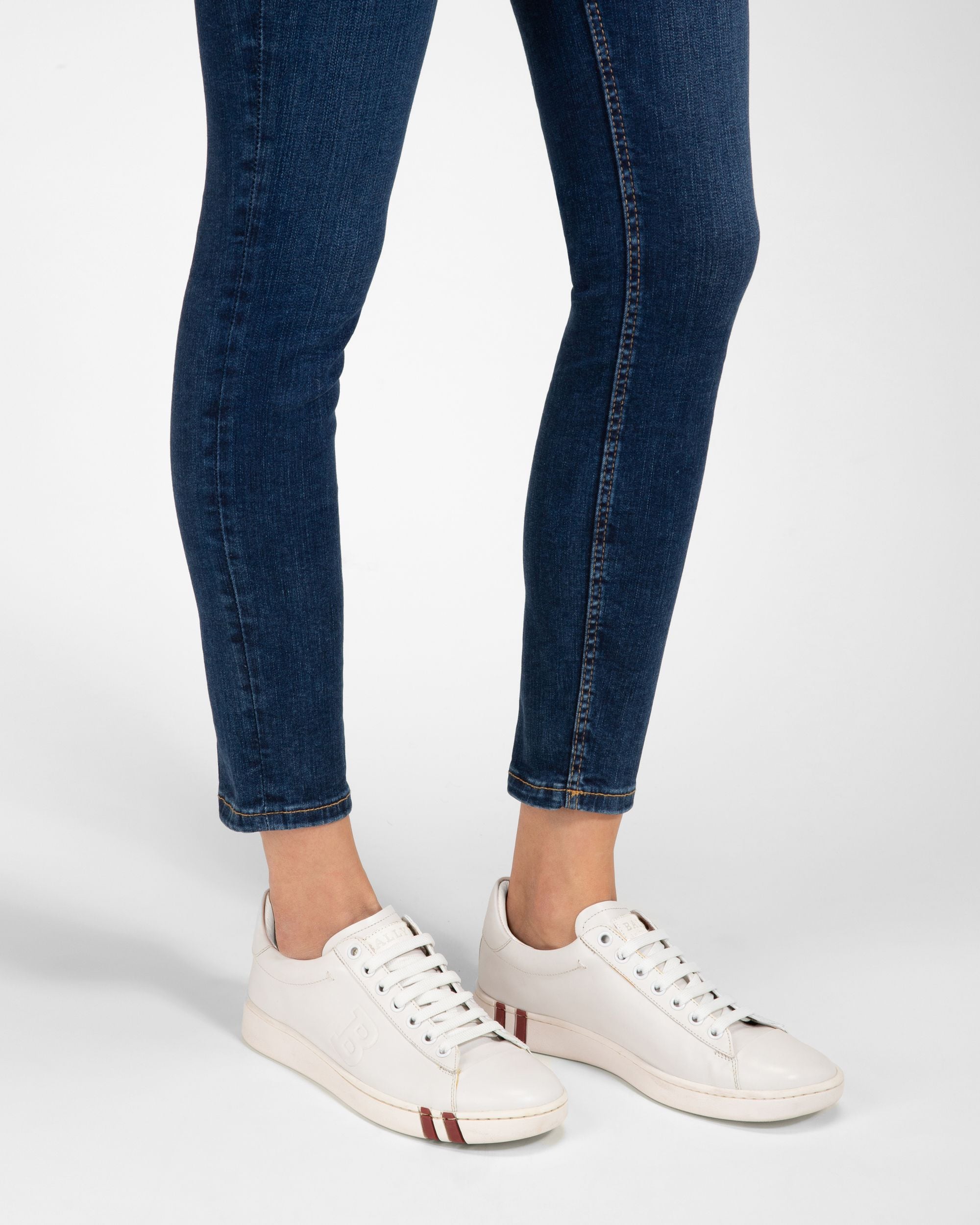 Wivian Leather Sneakers In White - Women's - Bally - 03