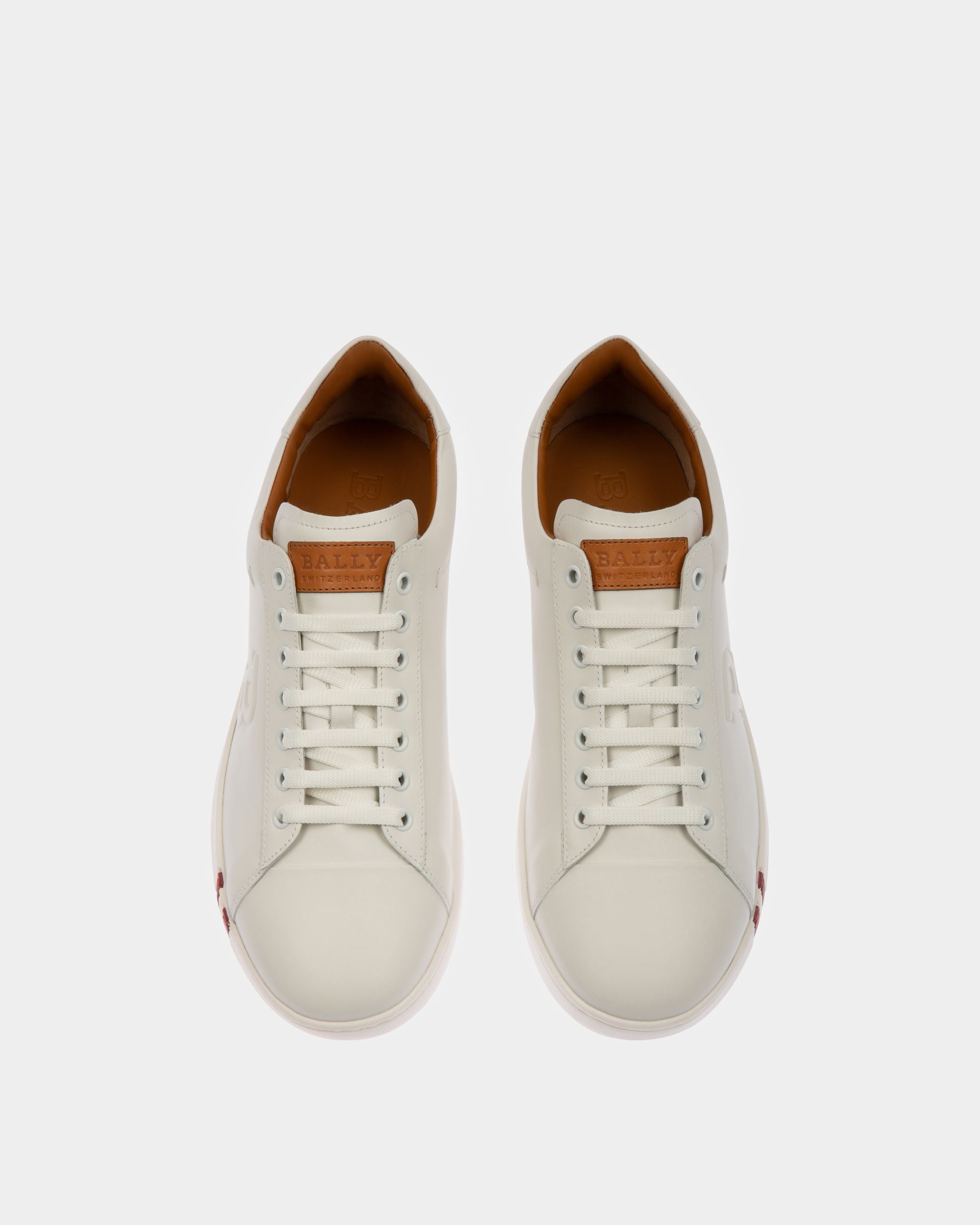 Asher Men's Leather Trainer In White - Men's - Bally - 02