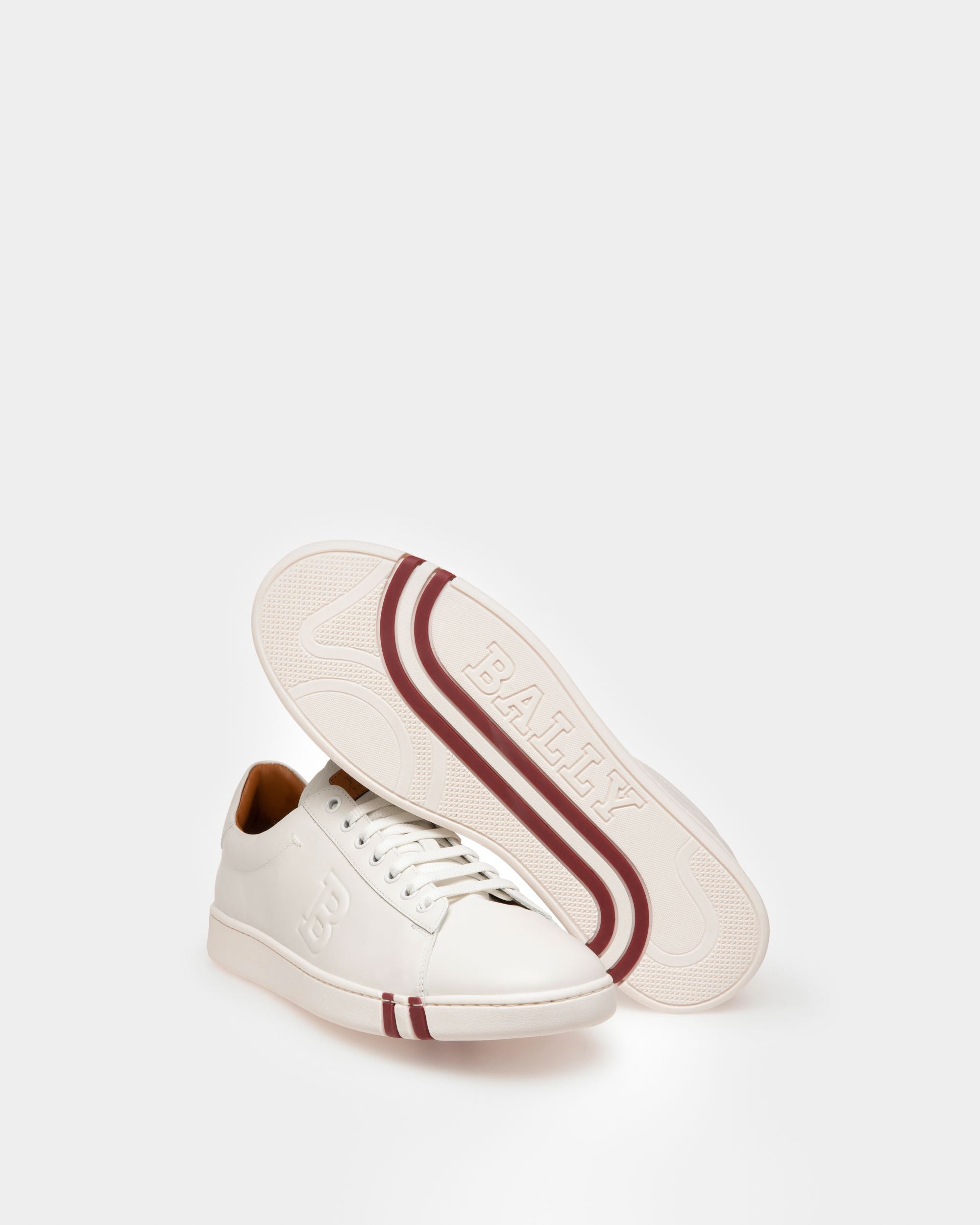 Asher Men's Leather Trainer In White - Men's - Bally - 04