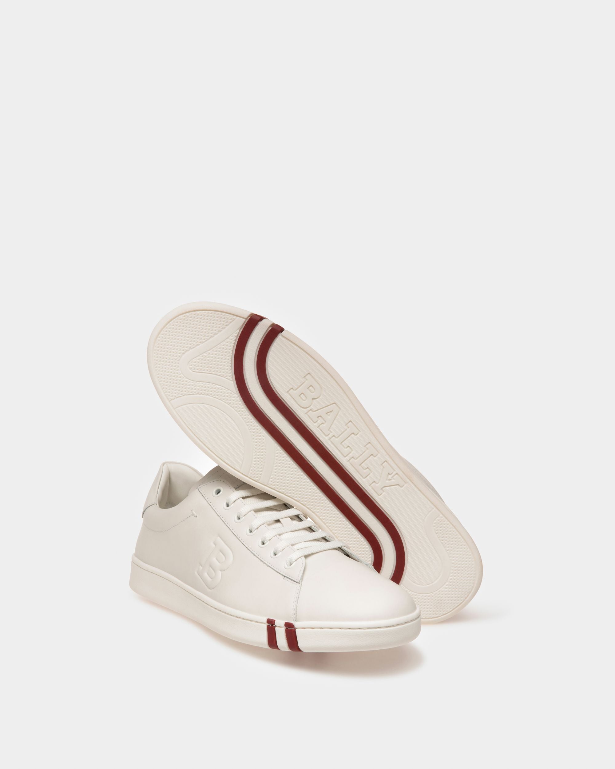 Asher Leather Sneakers In White - Men's - Bally - 04