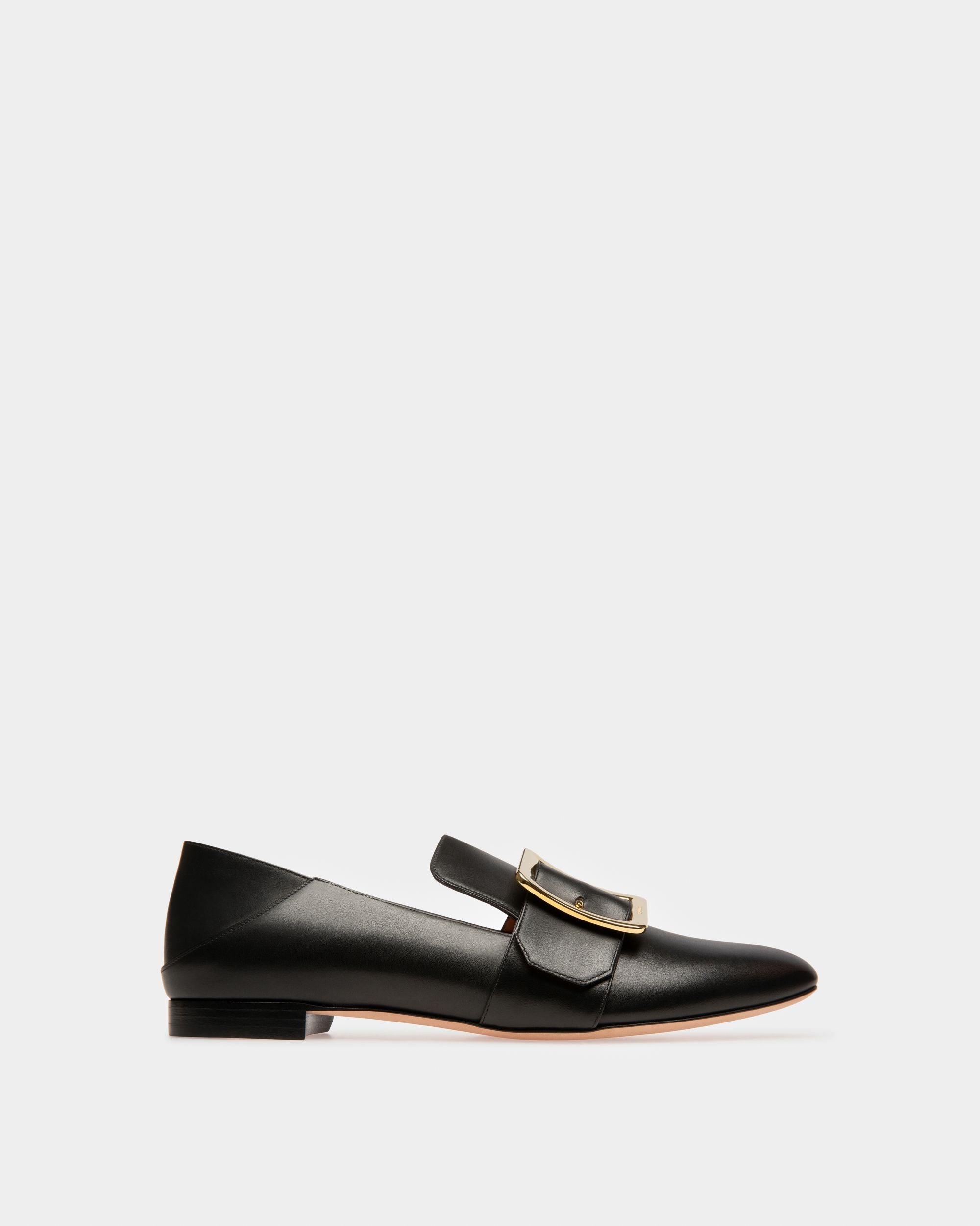 Janelle Leather Slippers In Black - Women's - Bally - 01