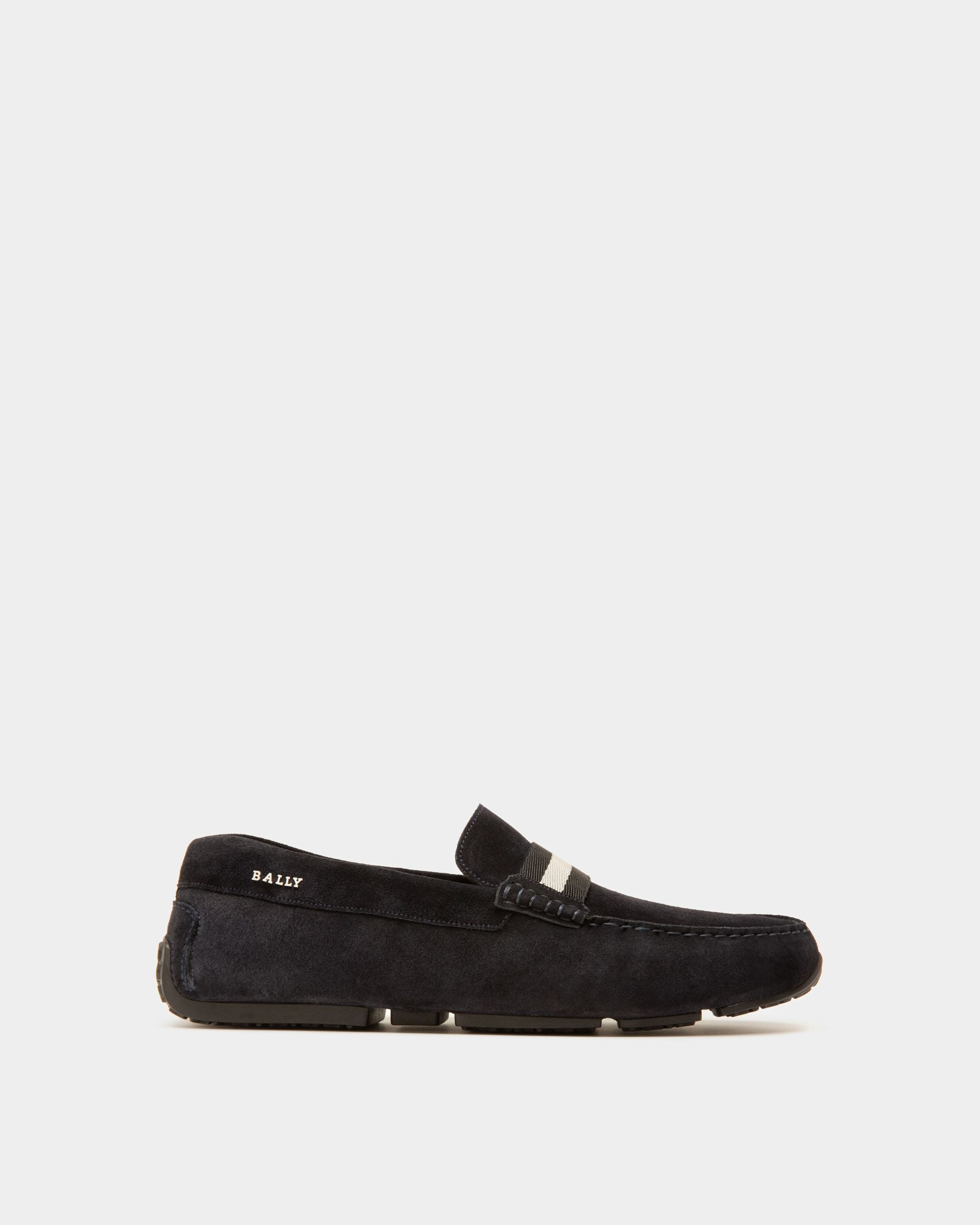 Pearce Leather Drivers In Navy - Men's - Bally - 01