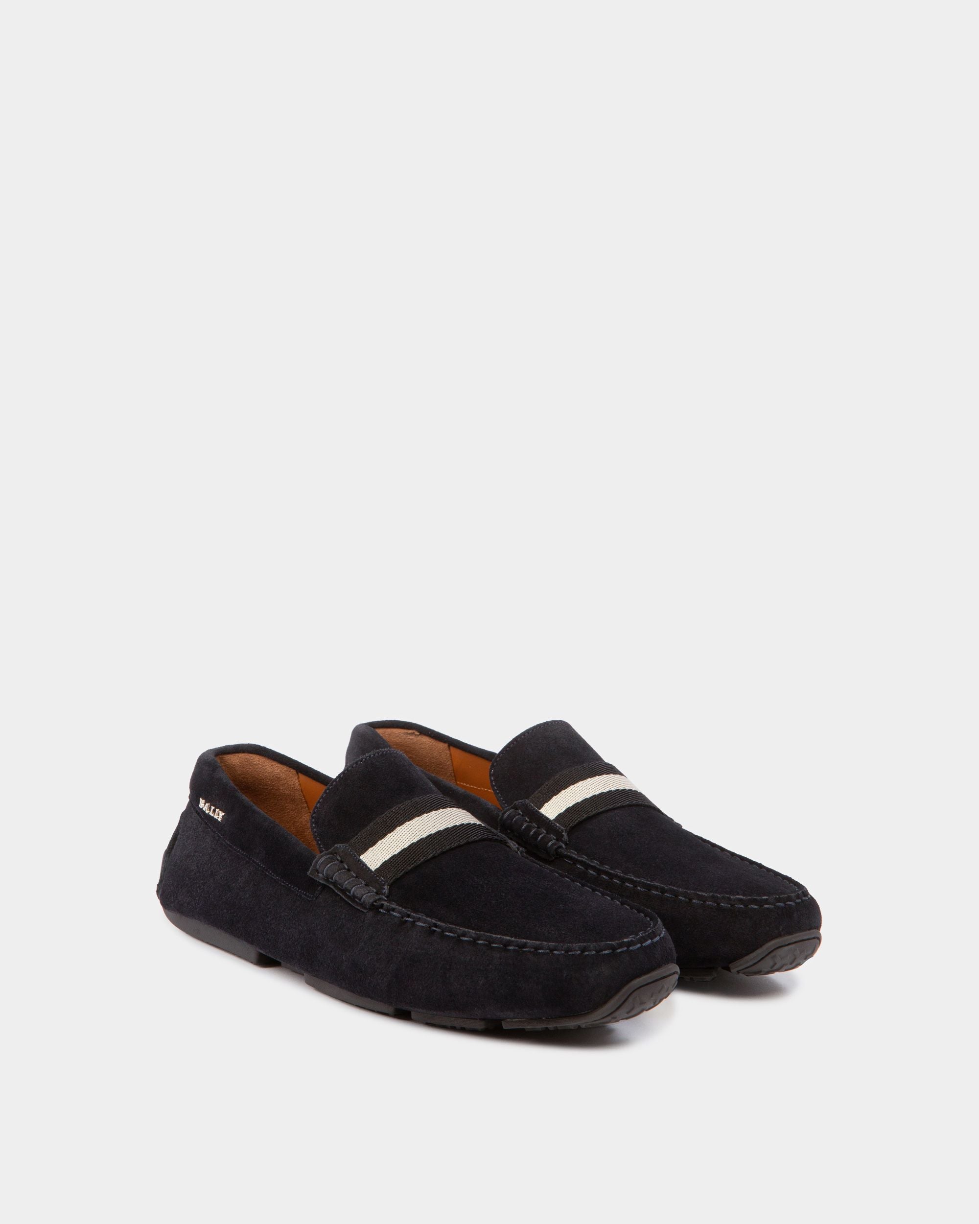 Pearce Leather Drivers In Navy - Men's - Bally - 03