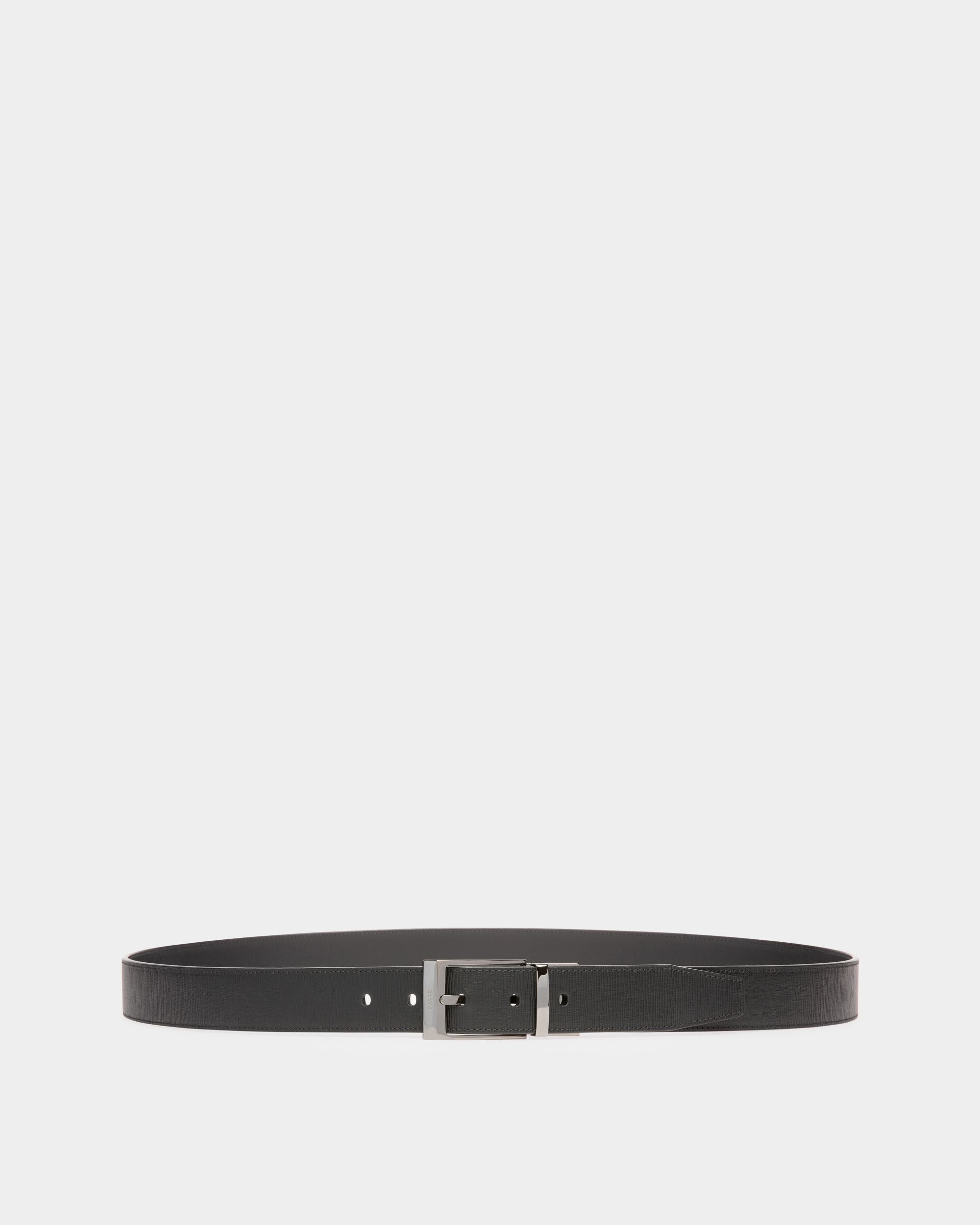 Shiff Leather 35mm Belt In Black - Men's - Bally - 01