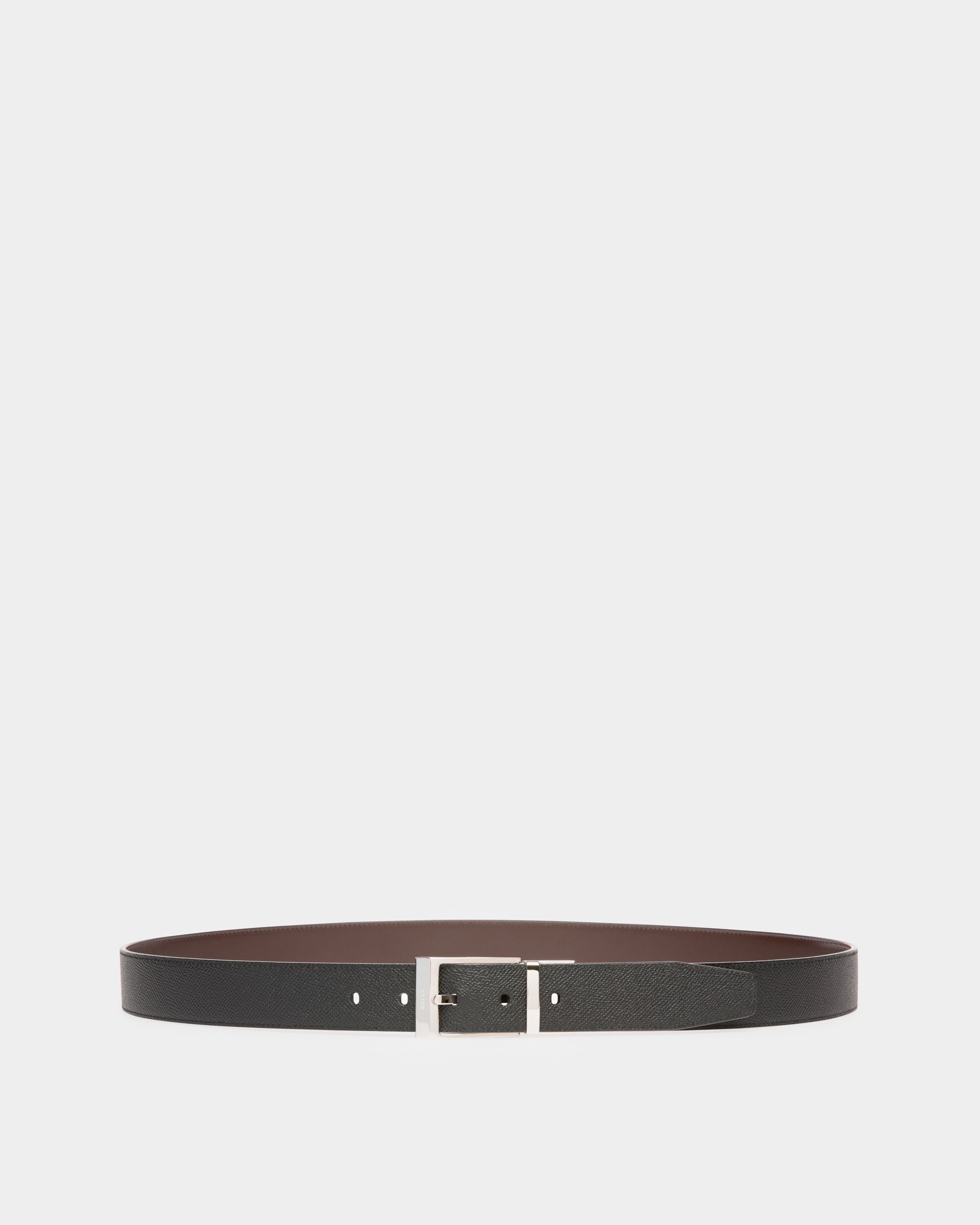 Shiff Leather 35mm Belt In Black - Men's - Bally - 01