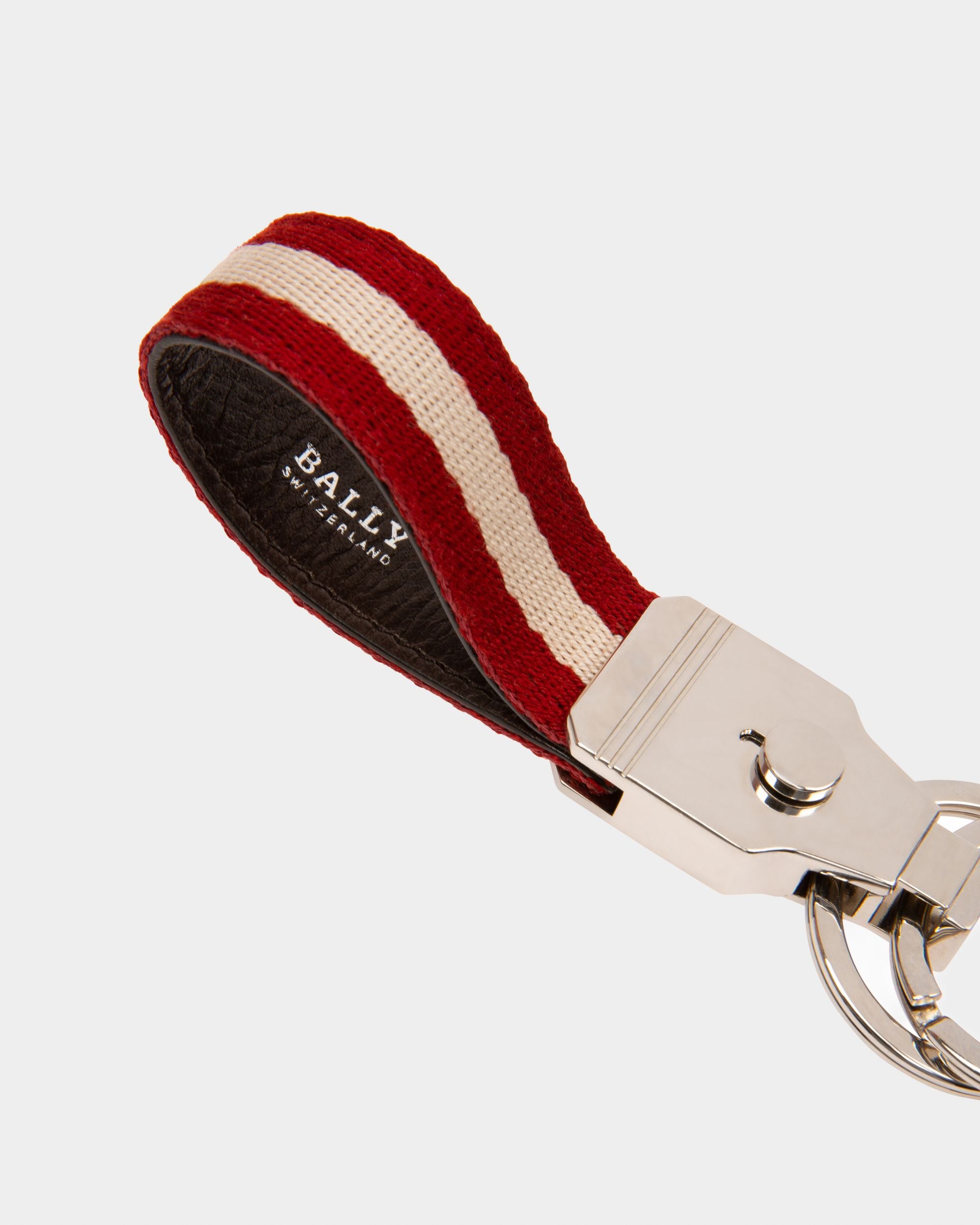 Liron Cotton & Metal Key Holder In Metallic - Men's - Bally - 03