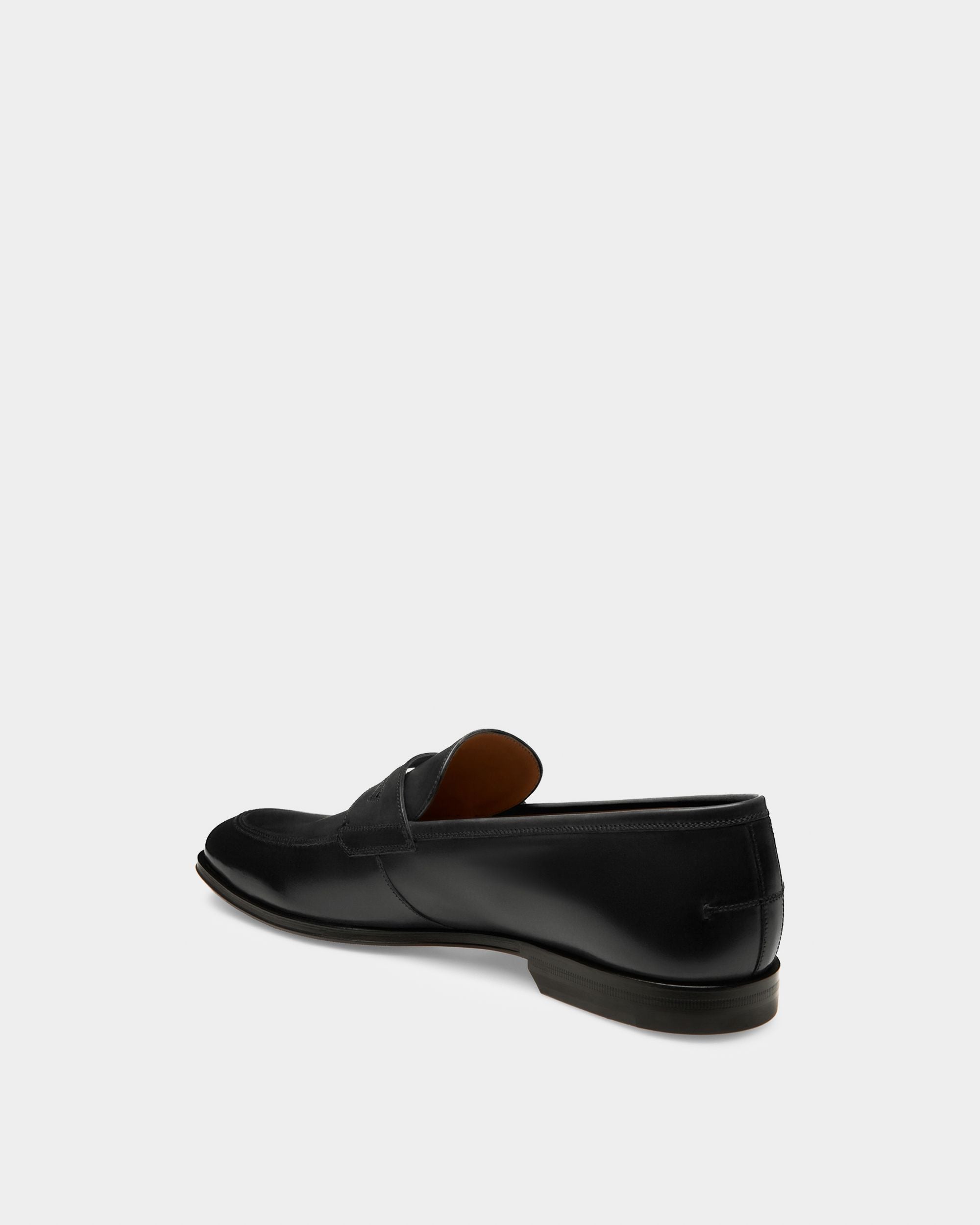 Webb Men's Calf Leather Penny Loafer In Black - Men's - Bally - 03