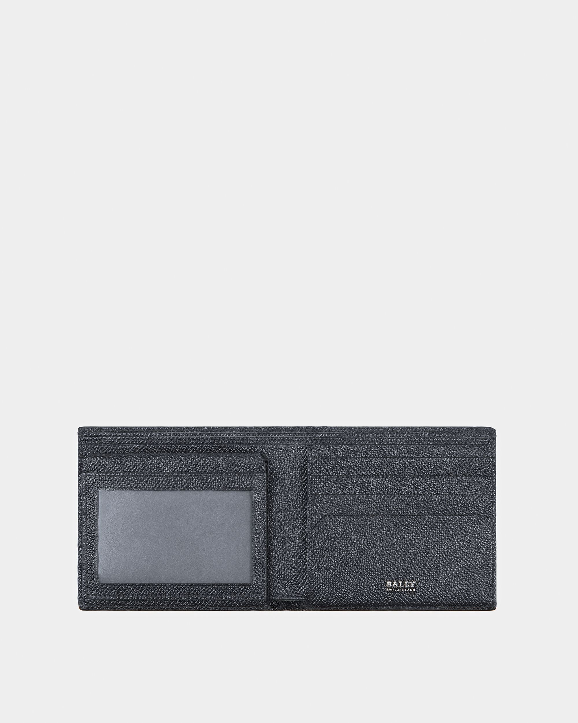 Lettering Coin Wallet In Blue Leather - Men's - Bally - 03