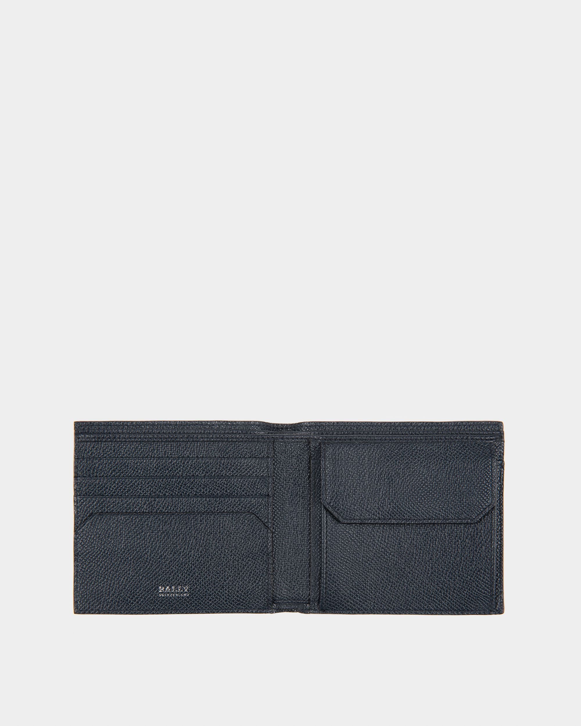 Teisel Leather Coin Wallet In Navy - Men's - Bally - 03
