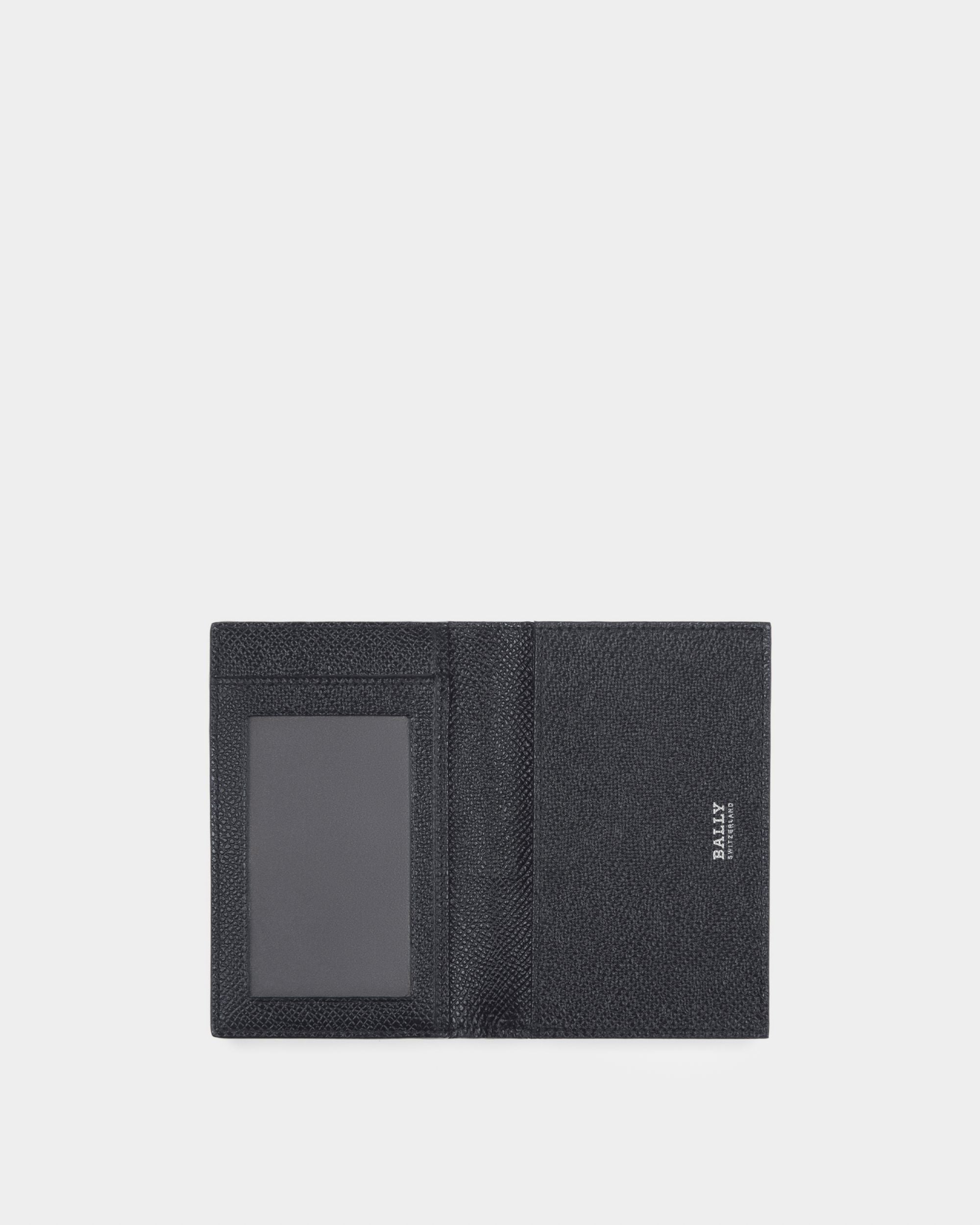 Tyke Leather Card Holder In Navy - Men's - Bally - 03