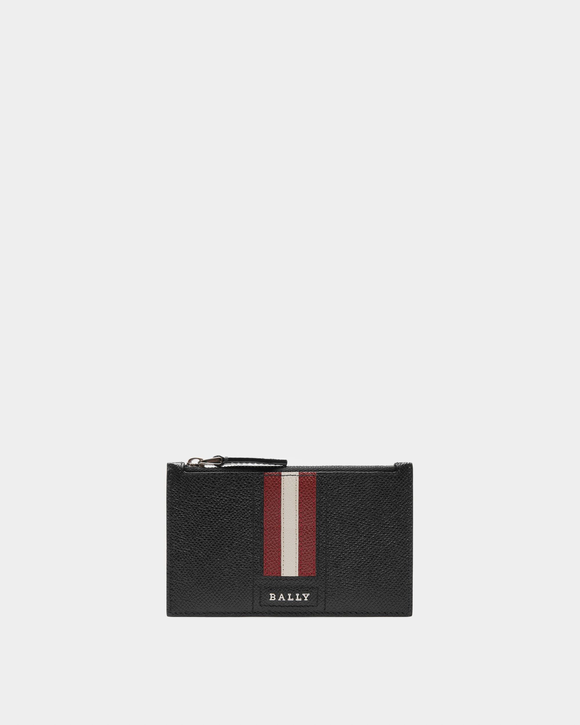 Tenley Leather Card Holder In Black - Men's - Bally - 01