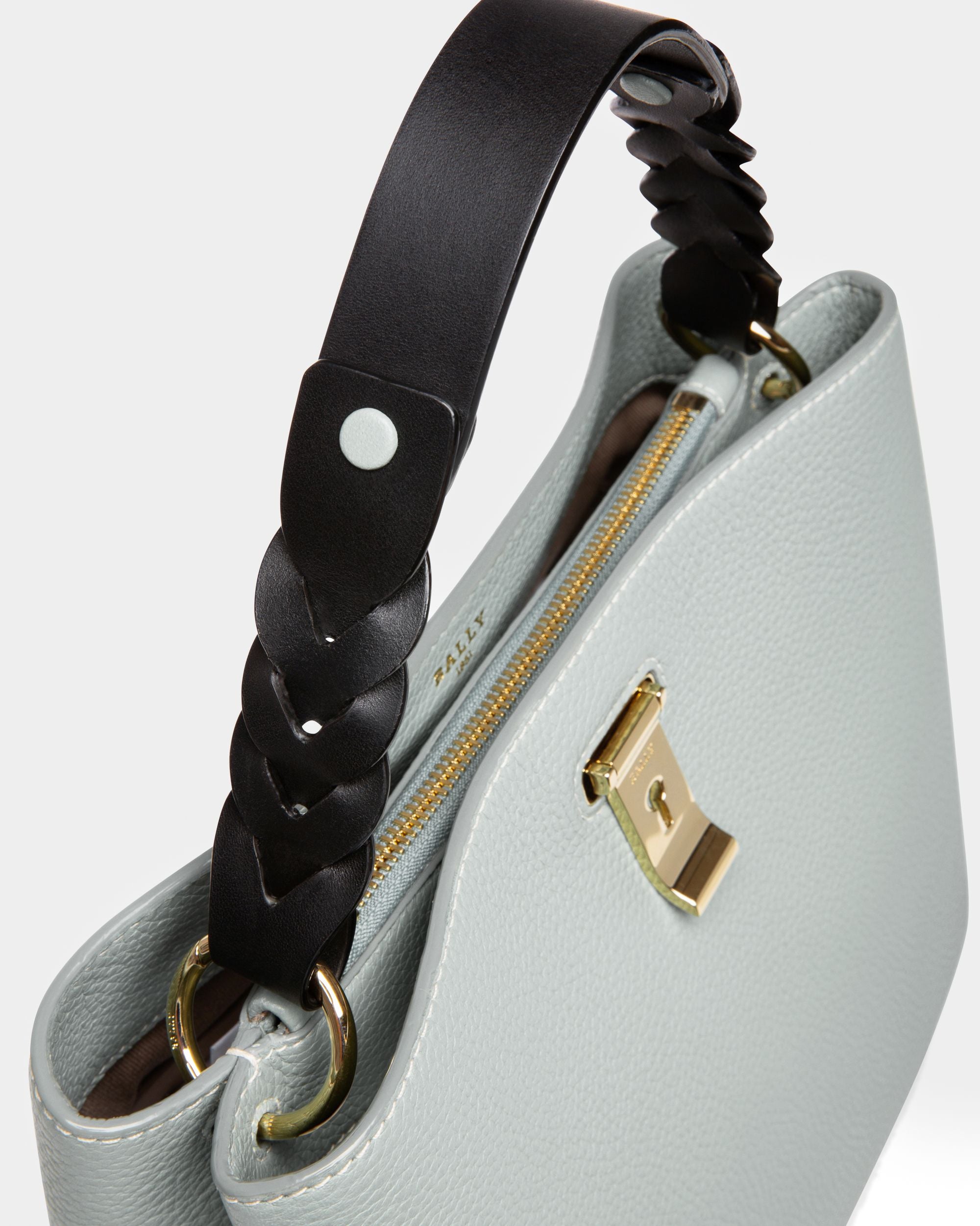 Lucyle Leather Shoulder Bag In Light Blue - Women's - Bally - 05