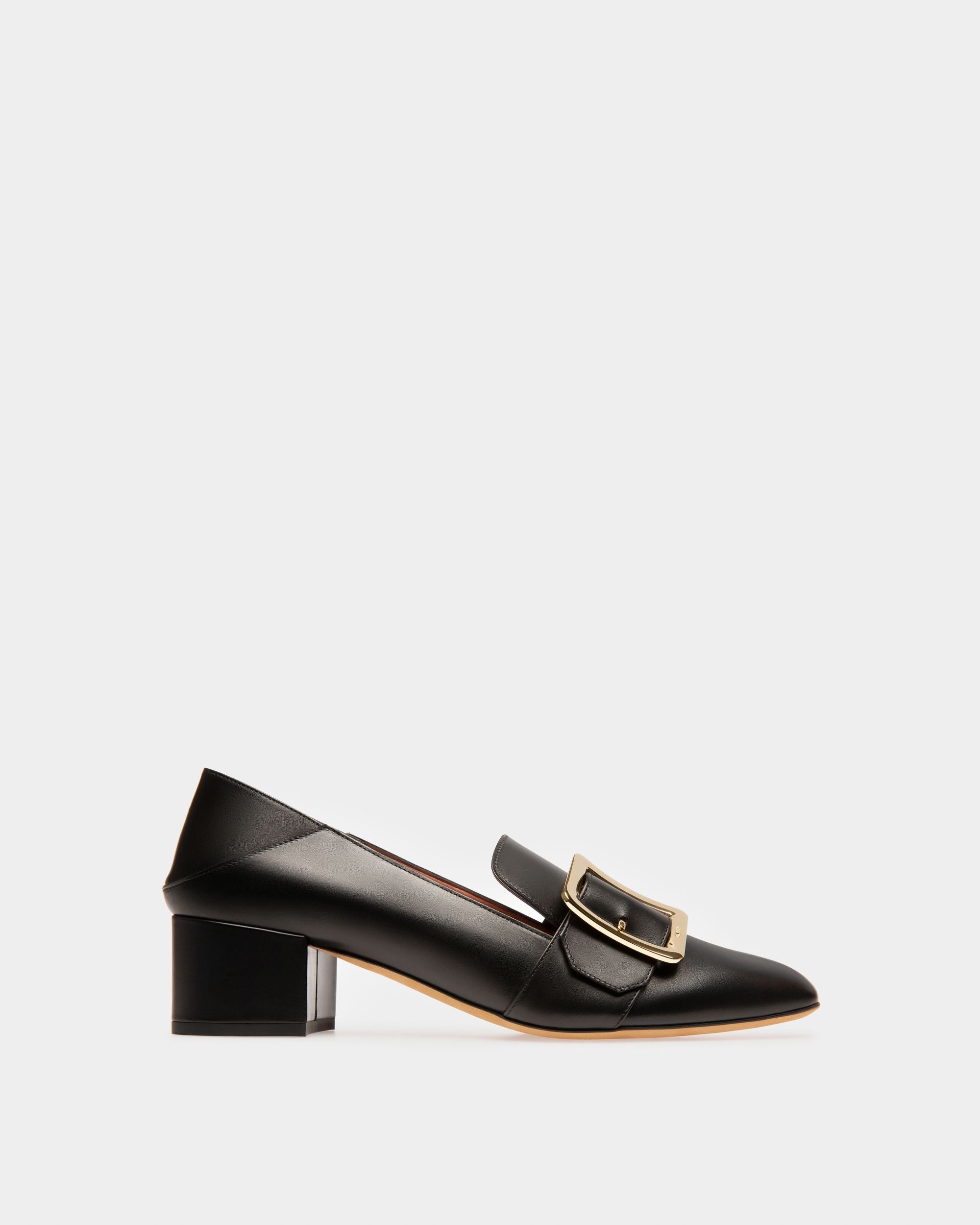 Janelle Women's Calf Leather Pump With 40Mm Heel In Black - Women's - Bally - 01
