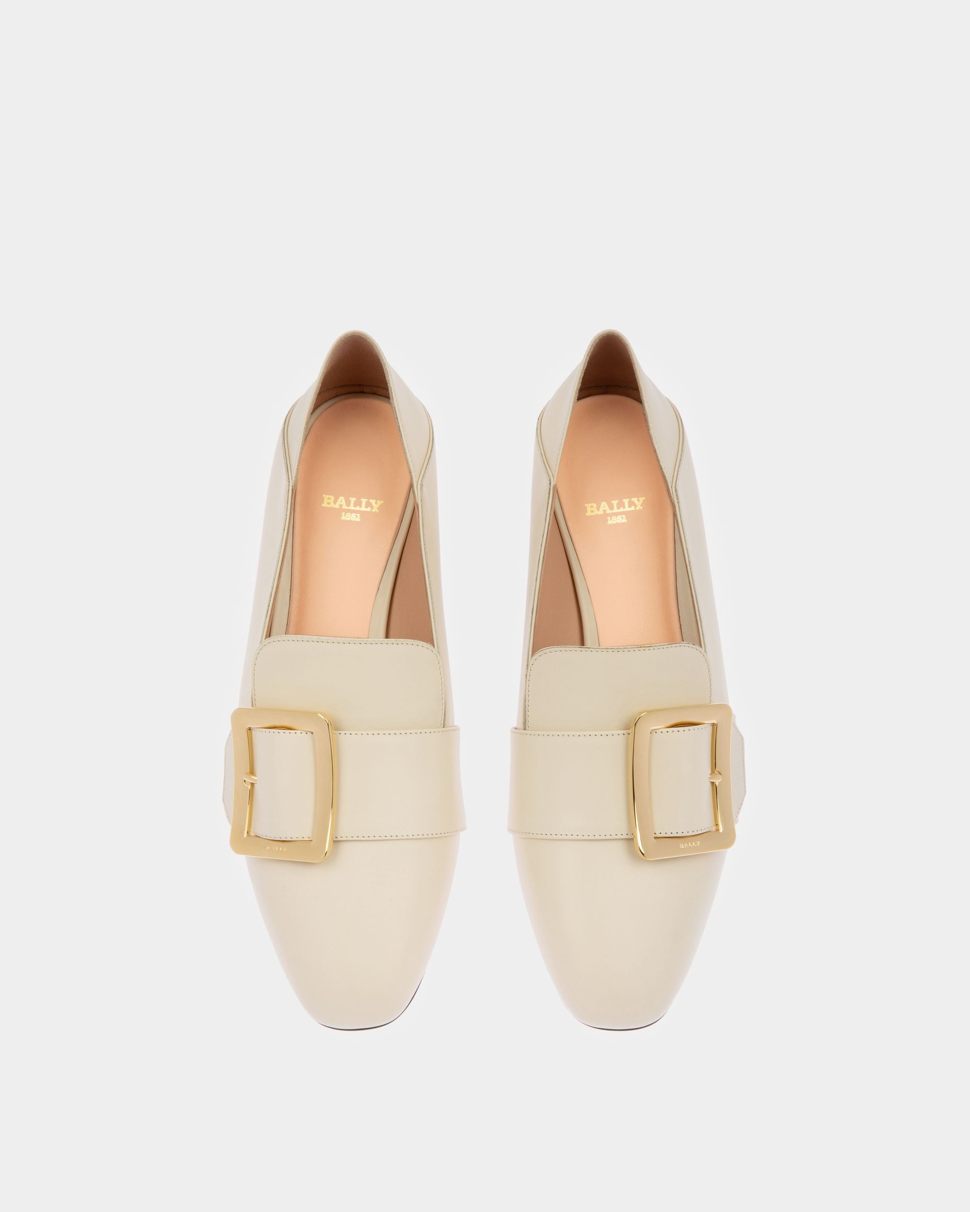 Janelle Women's Calf Leather Pump With 40Mm Heel In Bone - Women's - Bally - 02