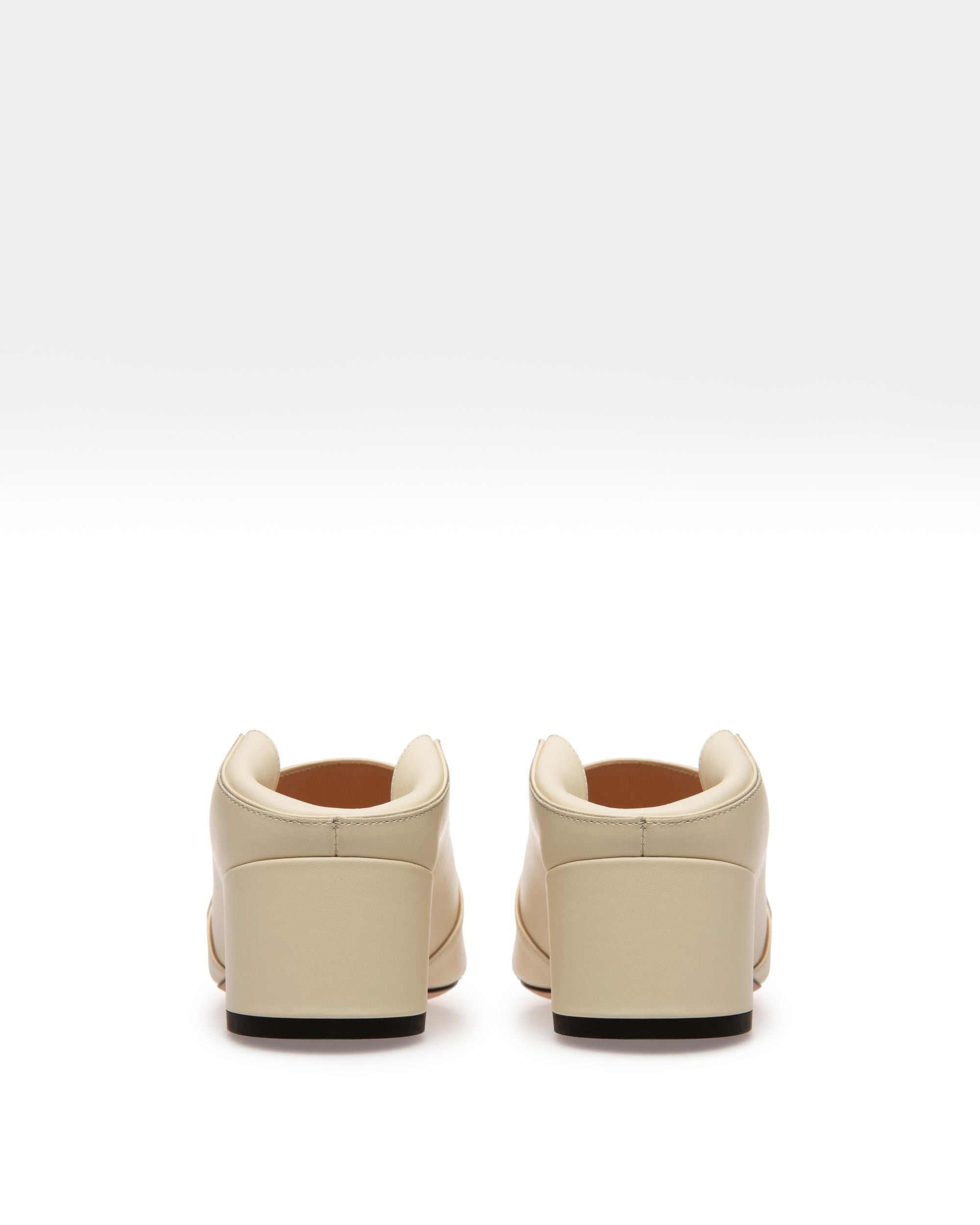 Janelle Women's Calf Leather Pump With 40Mm Heel In Bone - Women's - Bally - 06