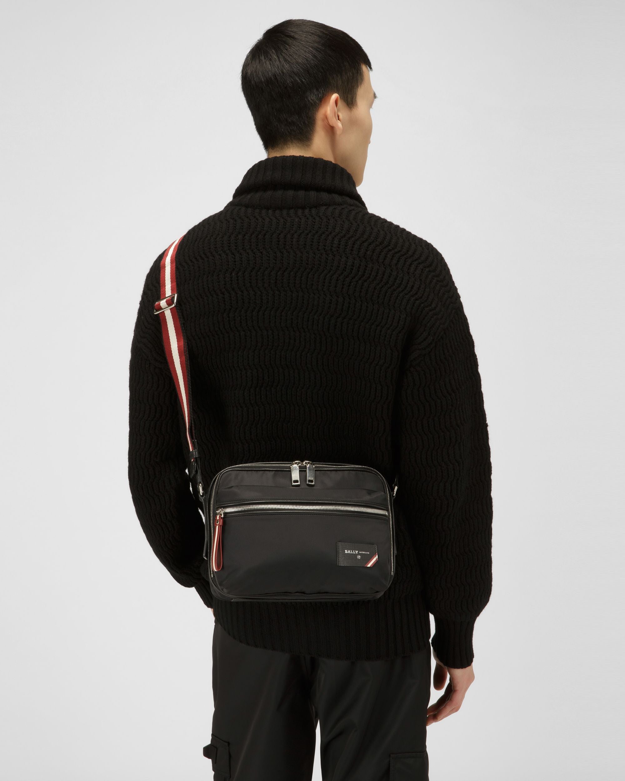 Fiji Techno Nylon Reporter Bag In Black - Men's - Bally - 02