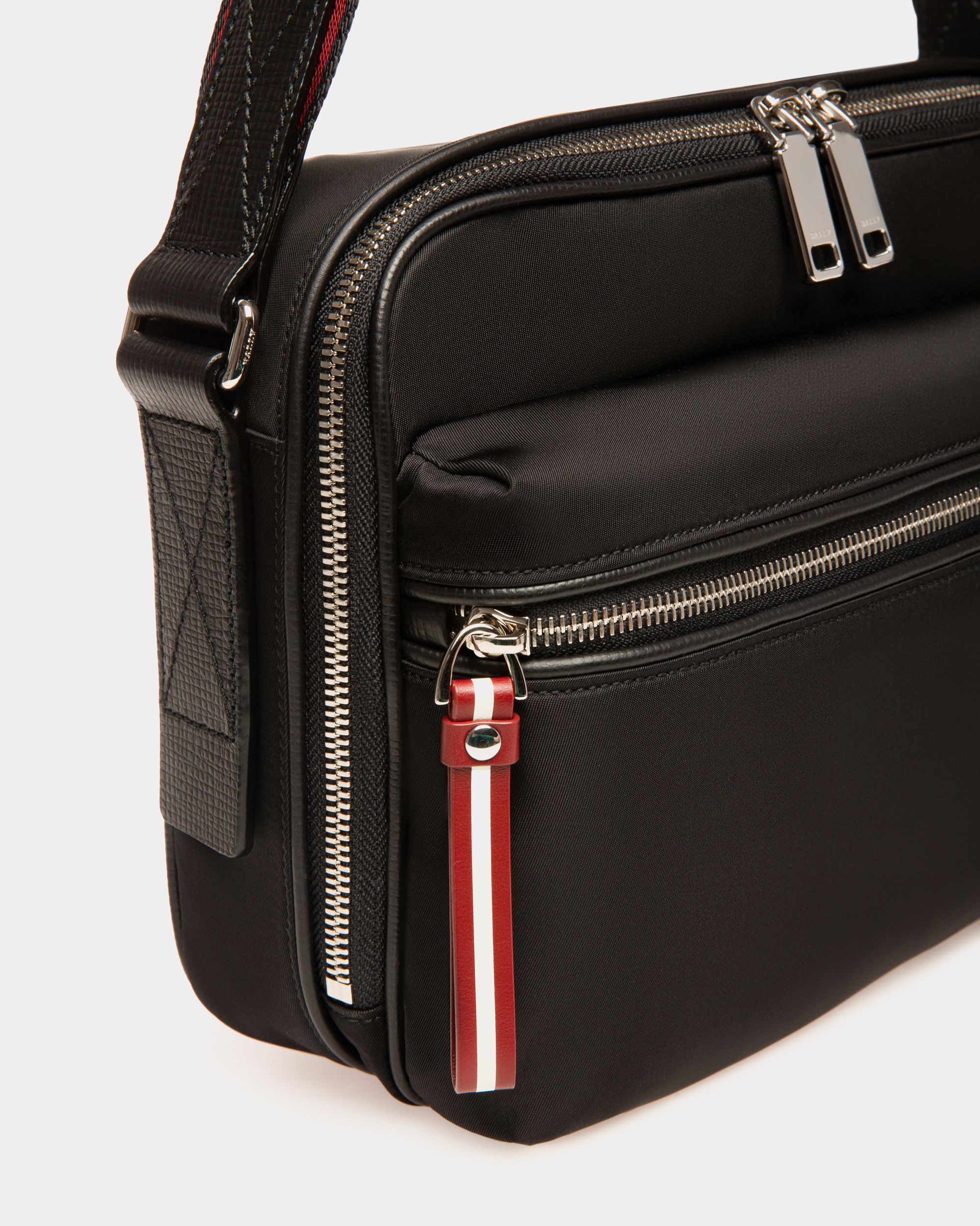 Fiji Techno Nylon Reporter Bag In Black - Men's - Bally - 05