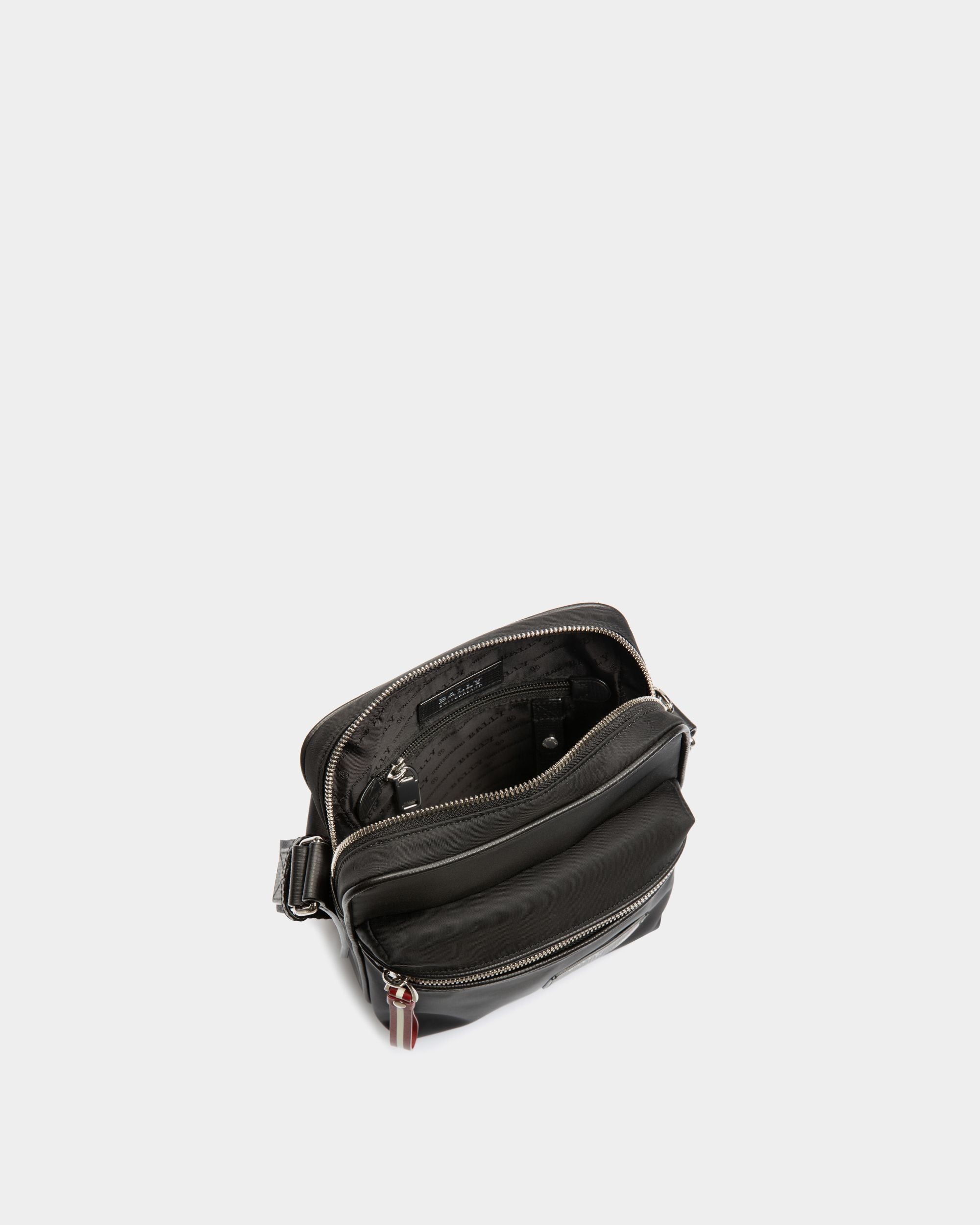 Explore Crossbody Bag In Black Leather And Nylon - Men's - Bally - 05