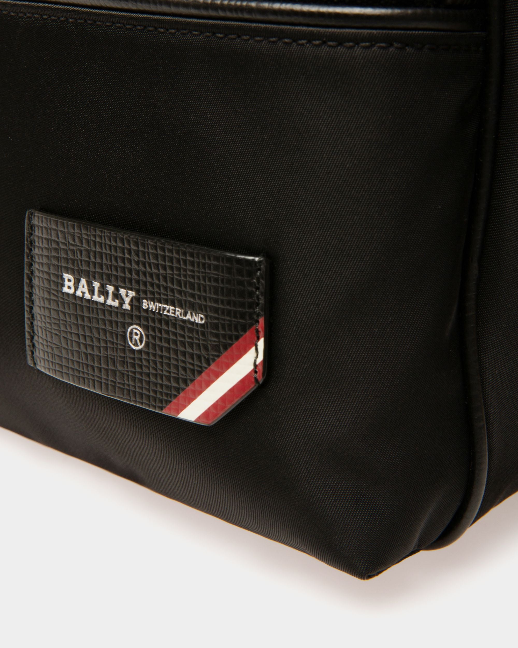 Explore Crossbody Bag In Black Leather And Nylon - Men's - Bally - 06
