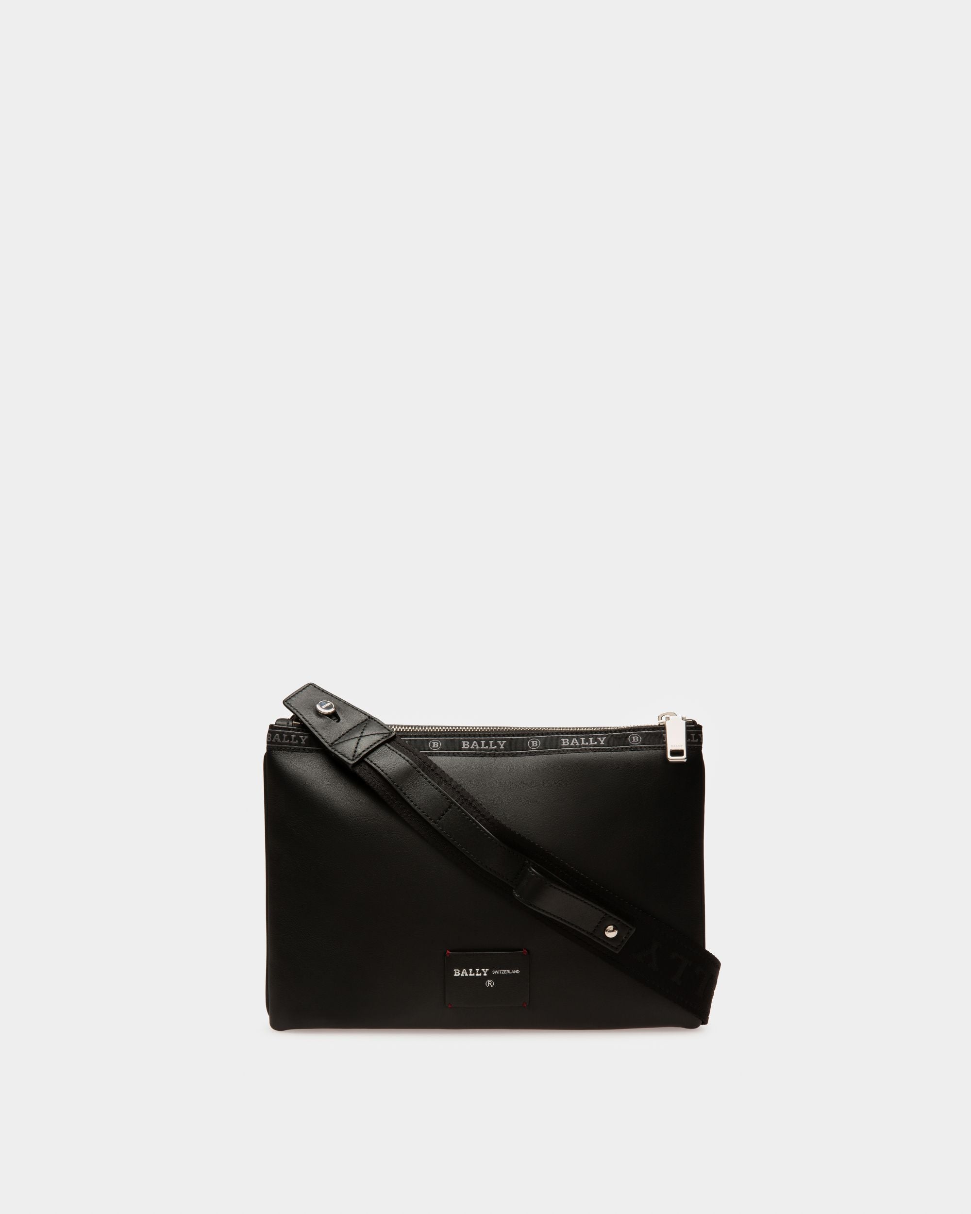 Harvey Leather Cross-Body Bag In Black - Men's - Bally - 02