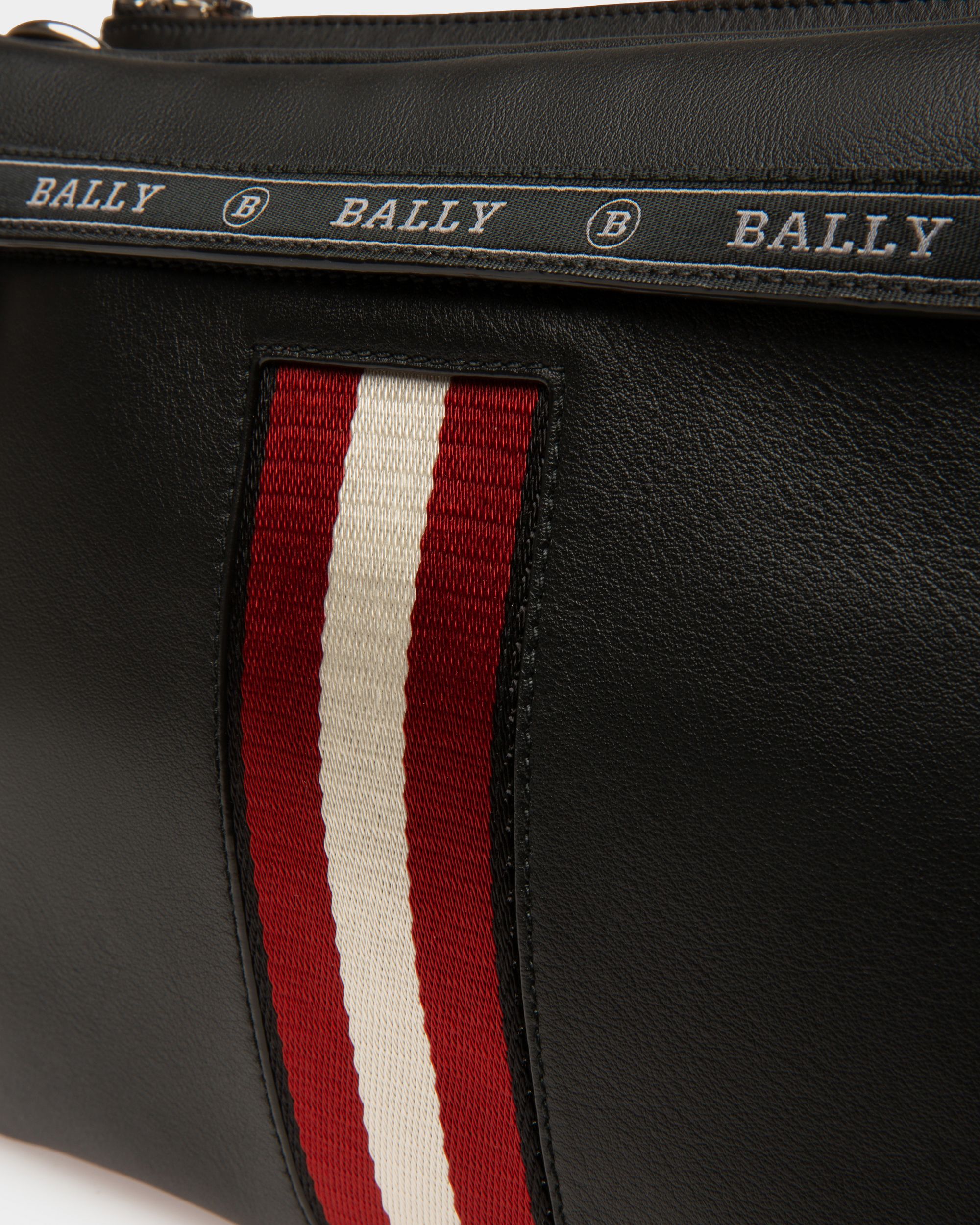 Harvey Leather Cross-Body Bag In Black - Men's - Bally - 03