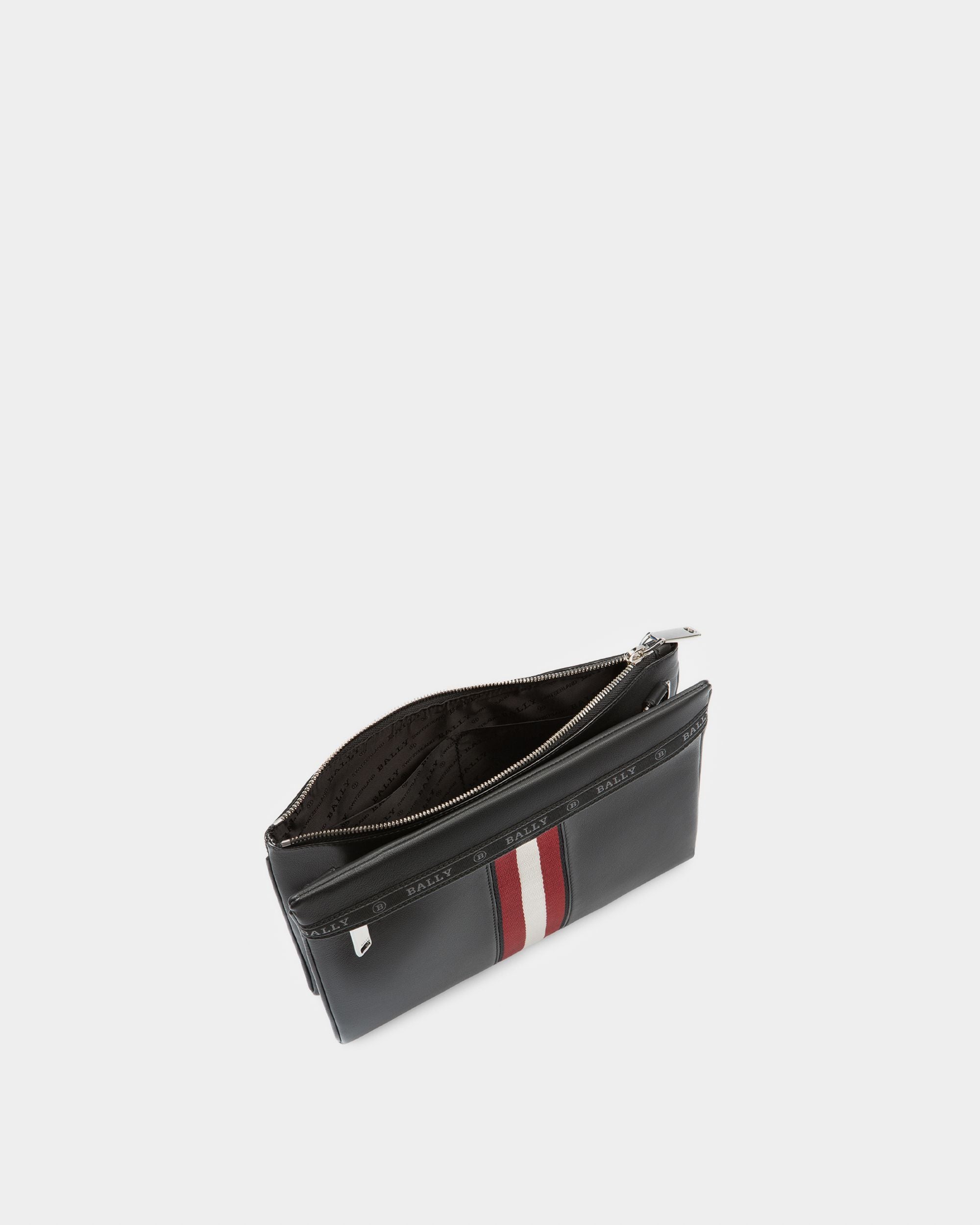 Harvey Leather Cross-Body Bag In Black - Men's - Bally - 04