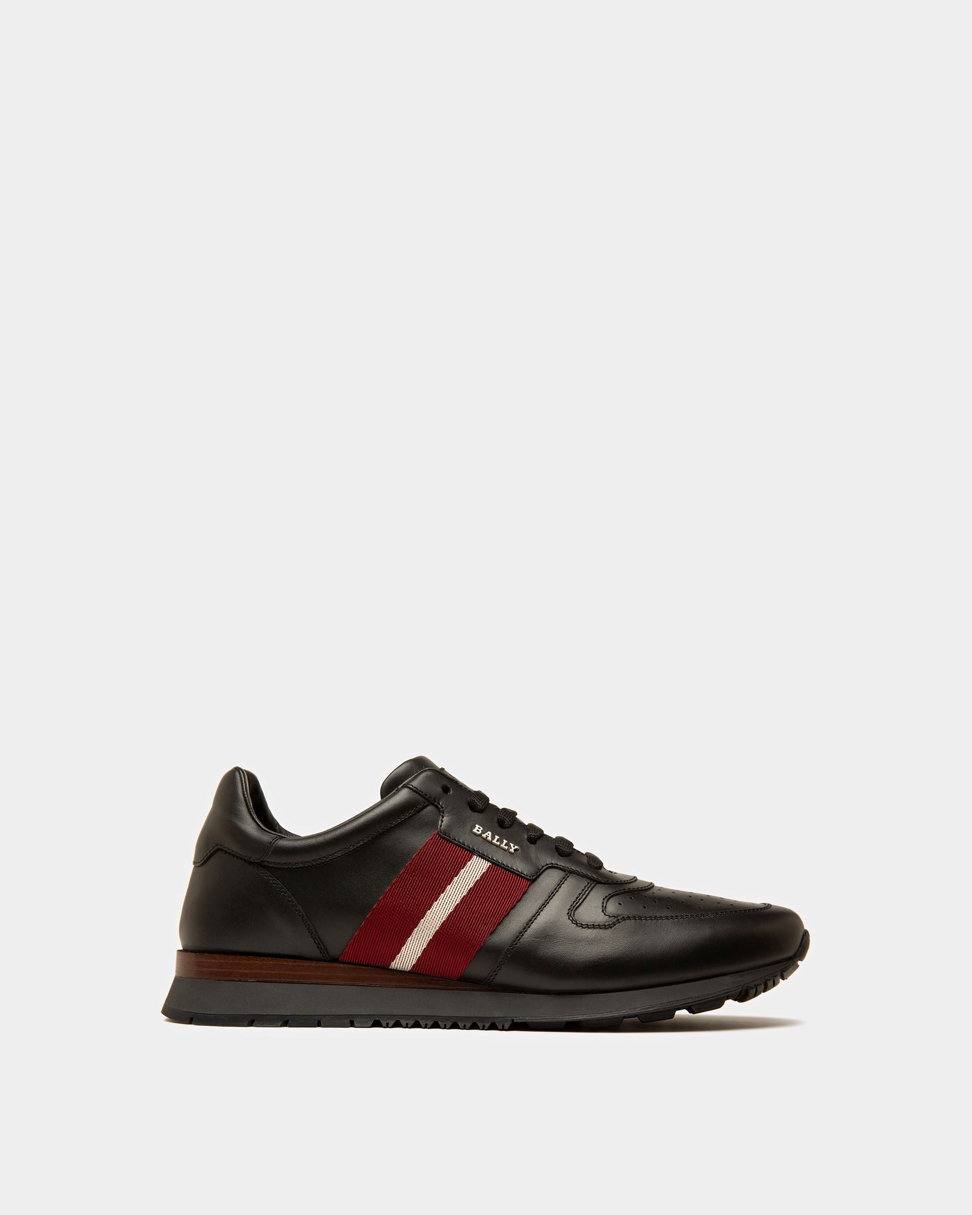 Men s Astel Leather Sneakers In Black Bally