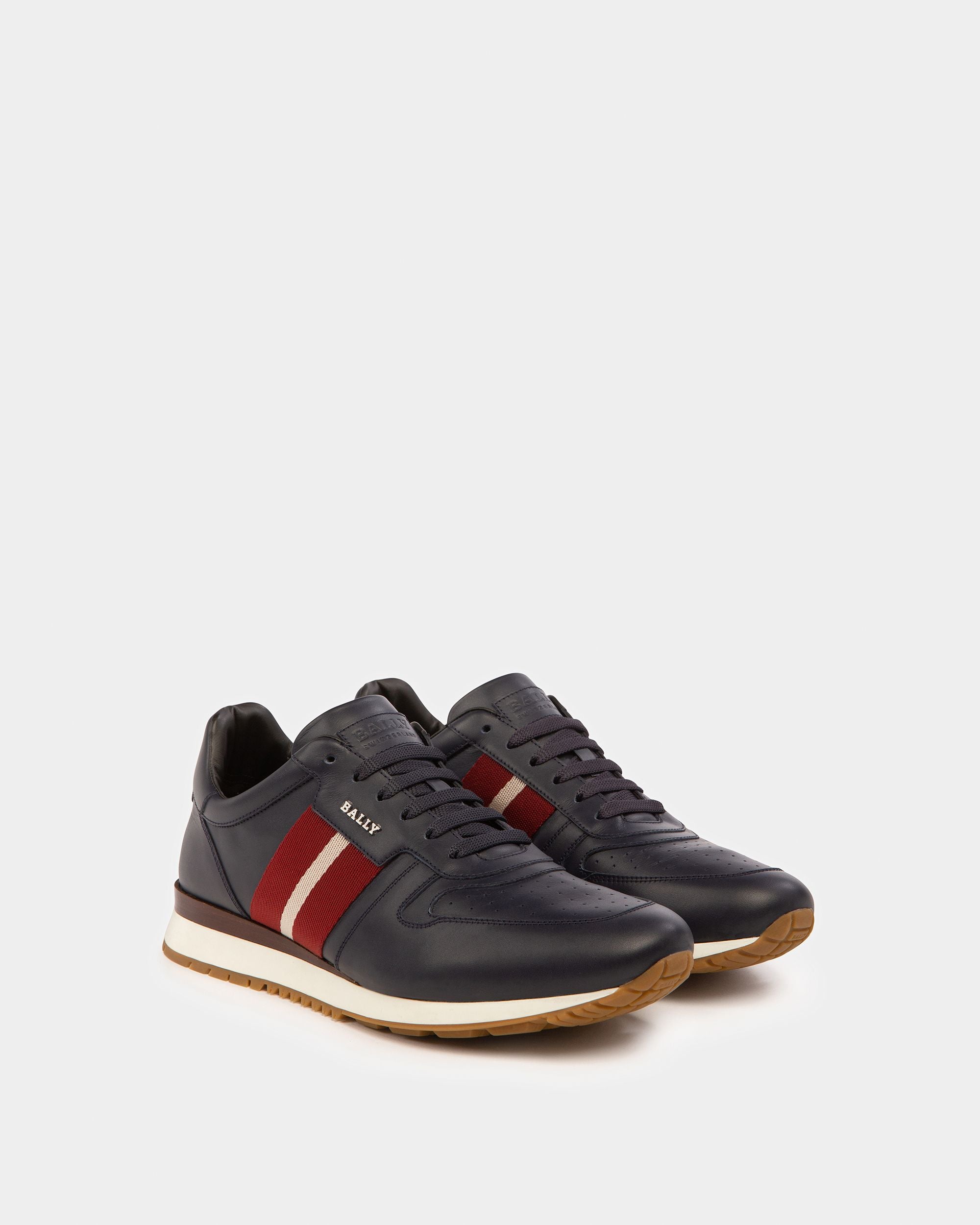 Astel Leather Sneakers In Ink - Men's - Bally - 03