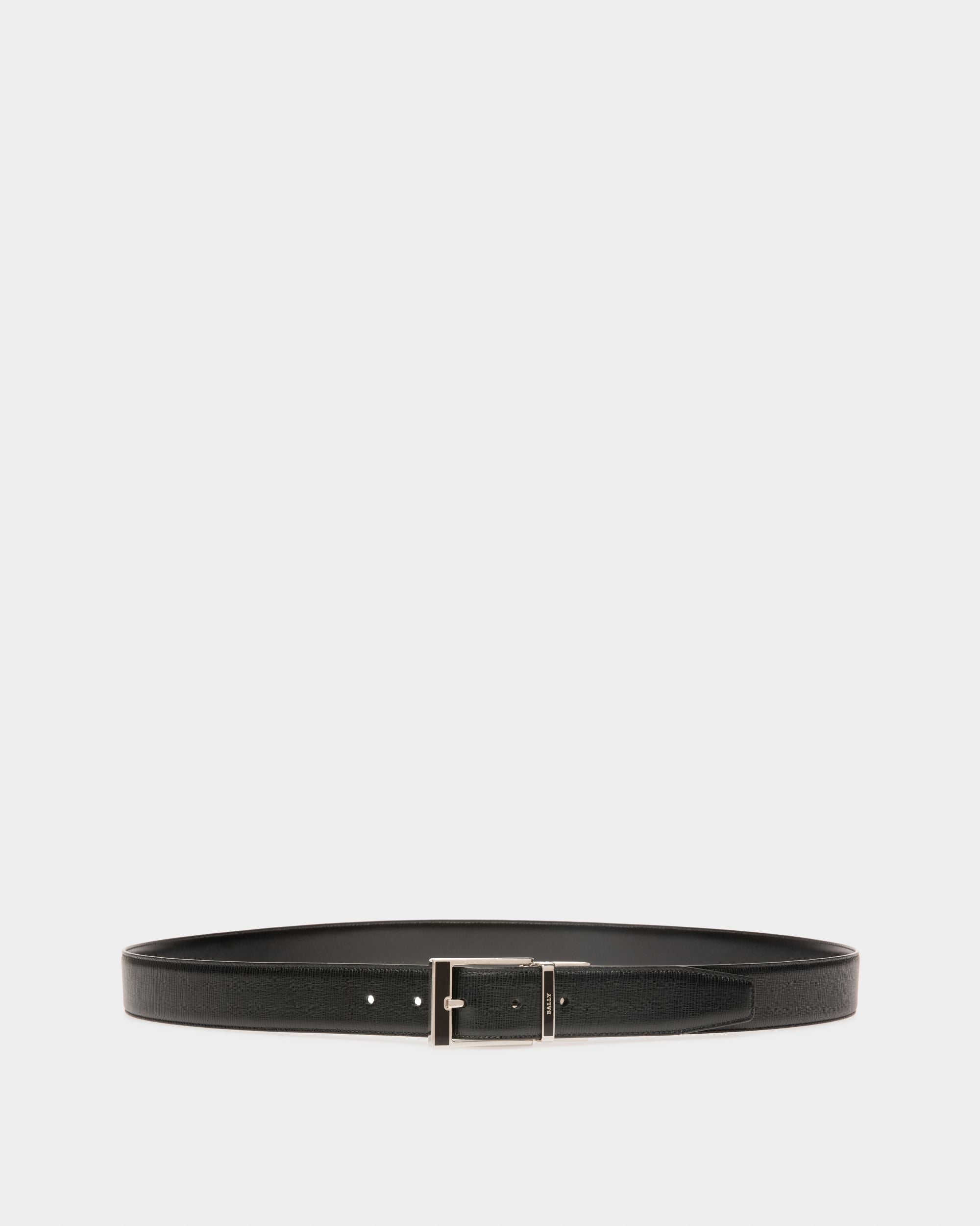 Seret Leather 35mm Belt In Black - Men's - Bally - 01