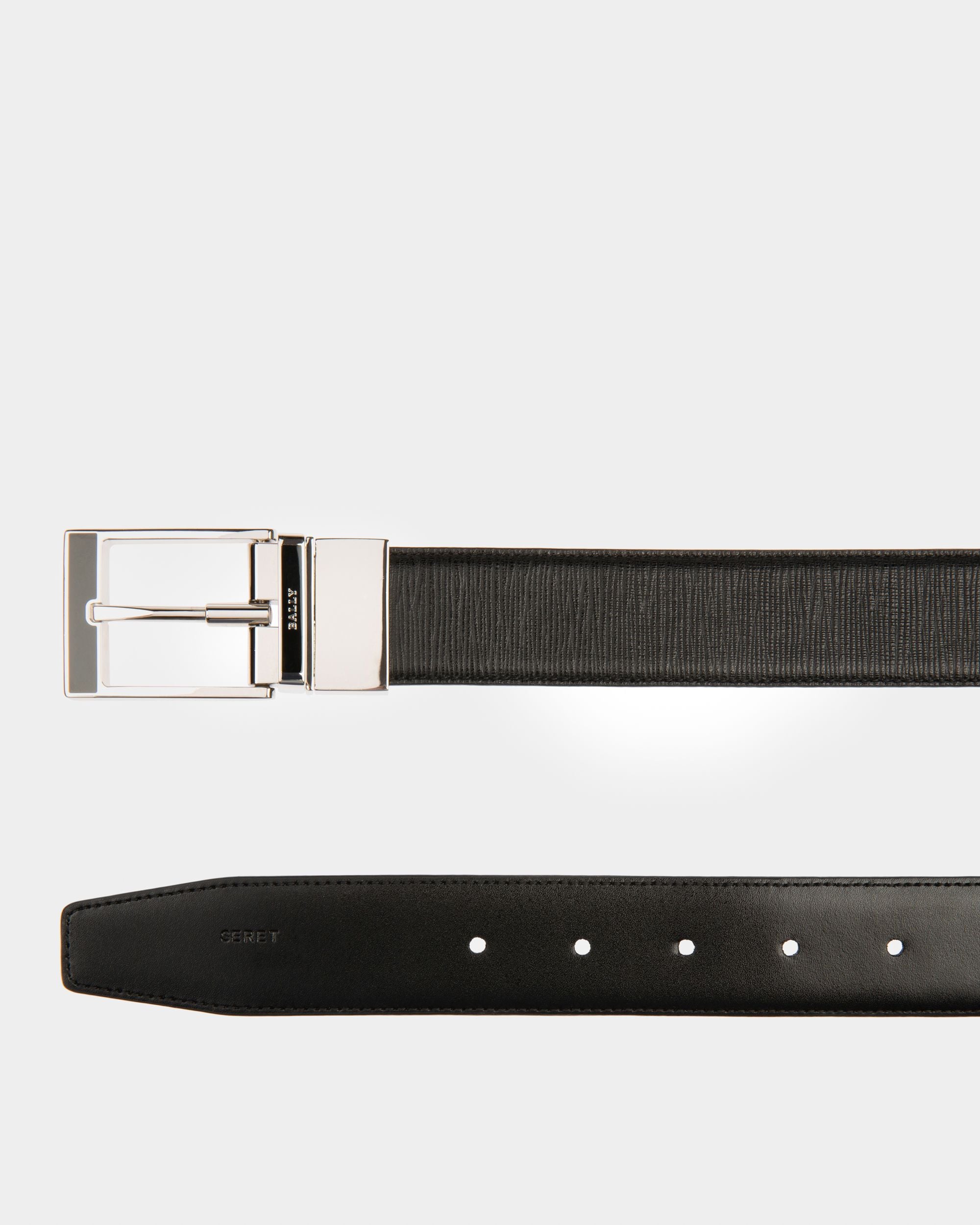 Seret Leather 35mm Belt In Black - Men's - Bally - 02