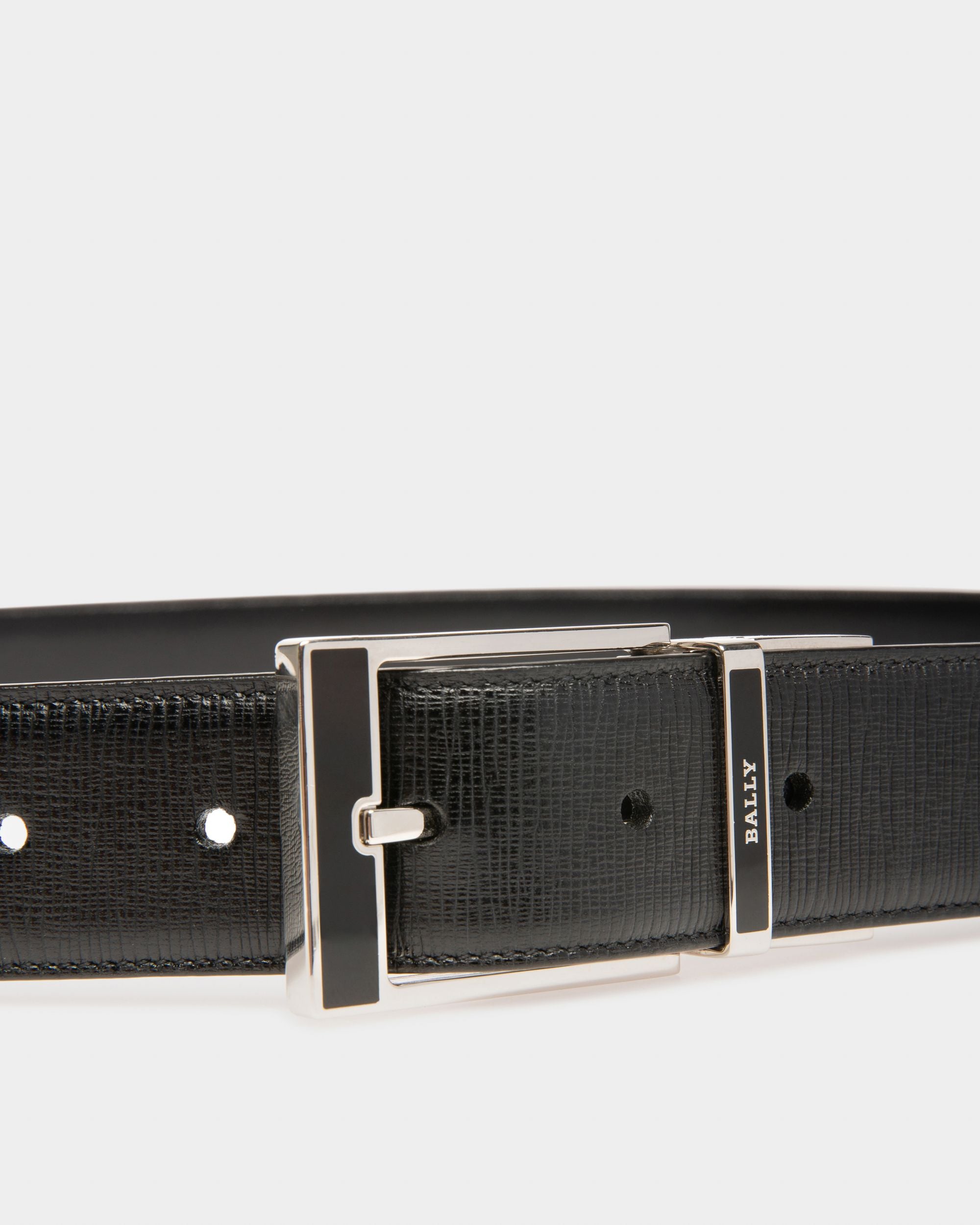 Seret Leather 35mm Belt In Black - Men's - Bally - 03