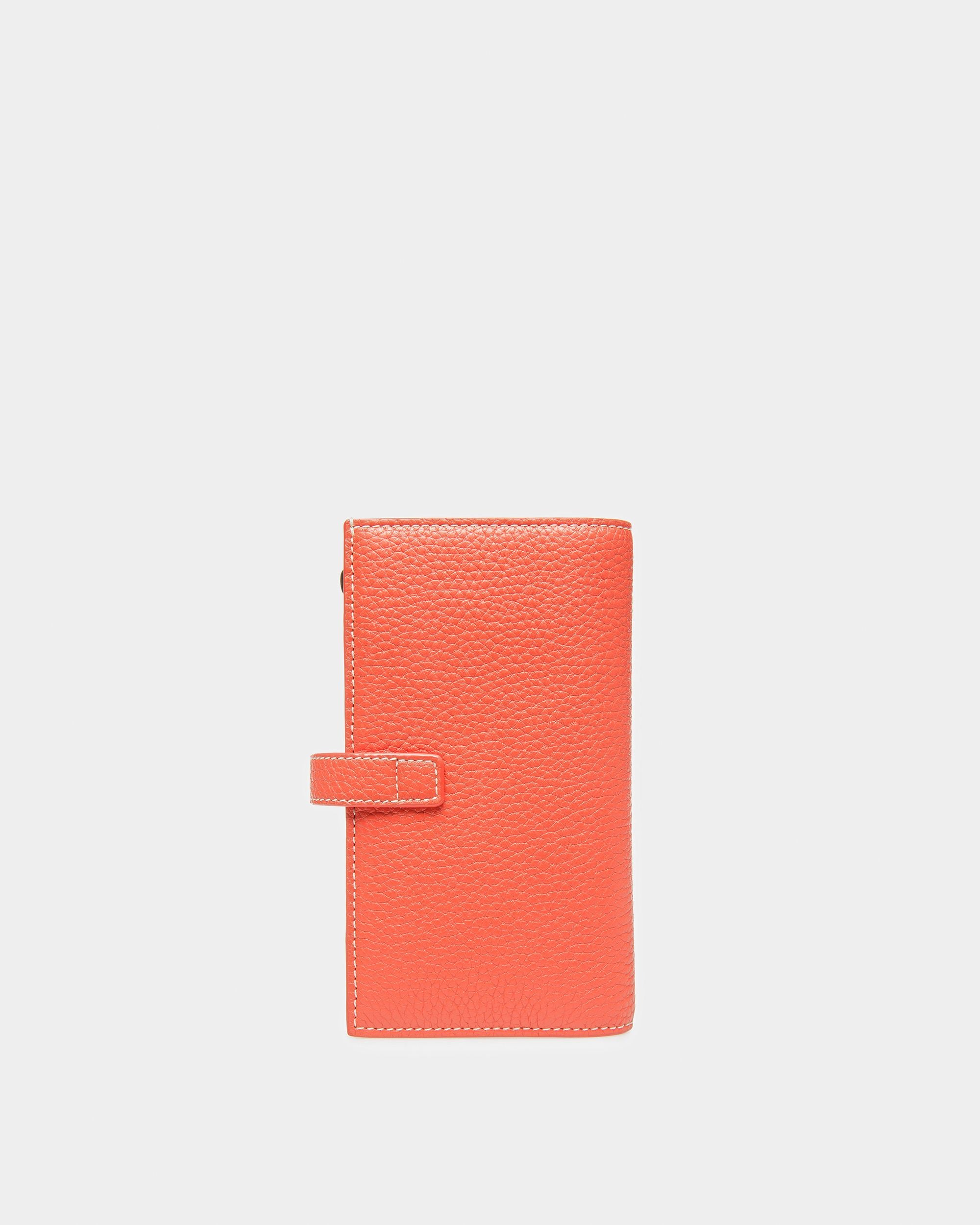 Amber Leather French Wallet In Orange - Women's - Bally - 02