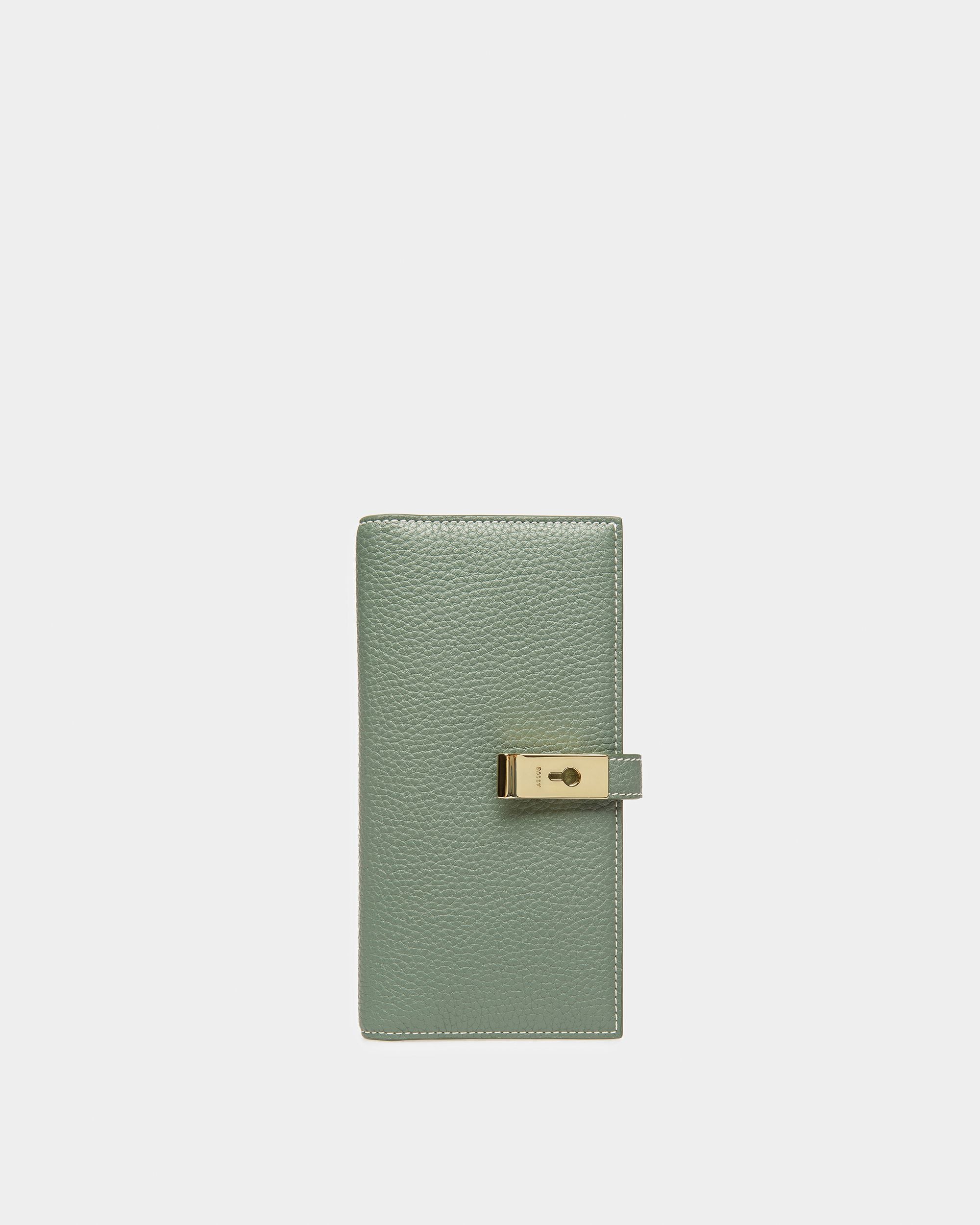 Amy Leather Continental Wallet In Sage - Women's - Bally - 01