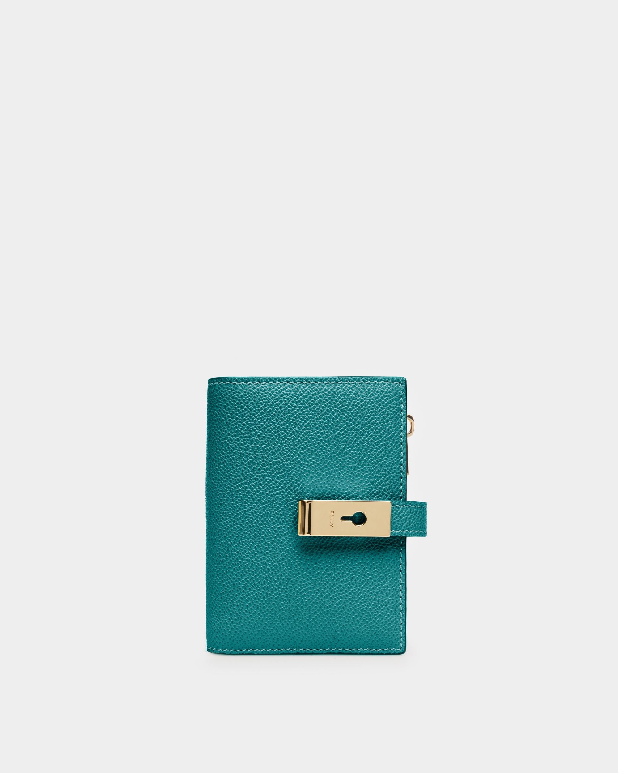Assen Leather Card Holder In Dark Green - Women's - Bally - 01