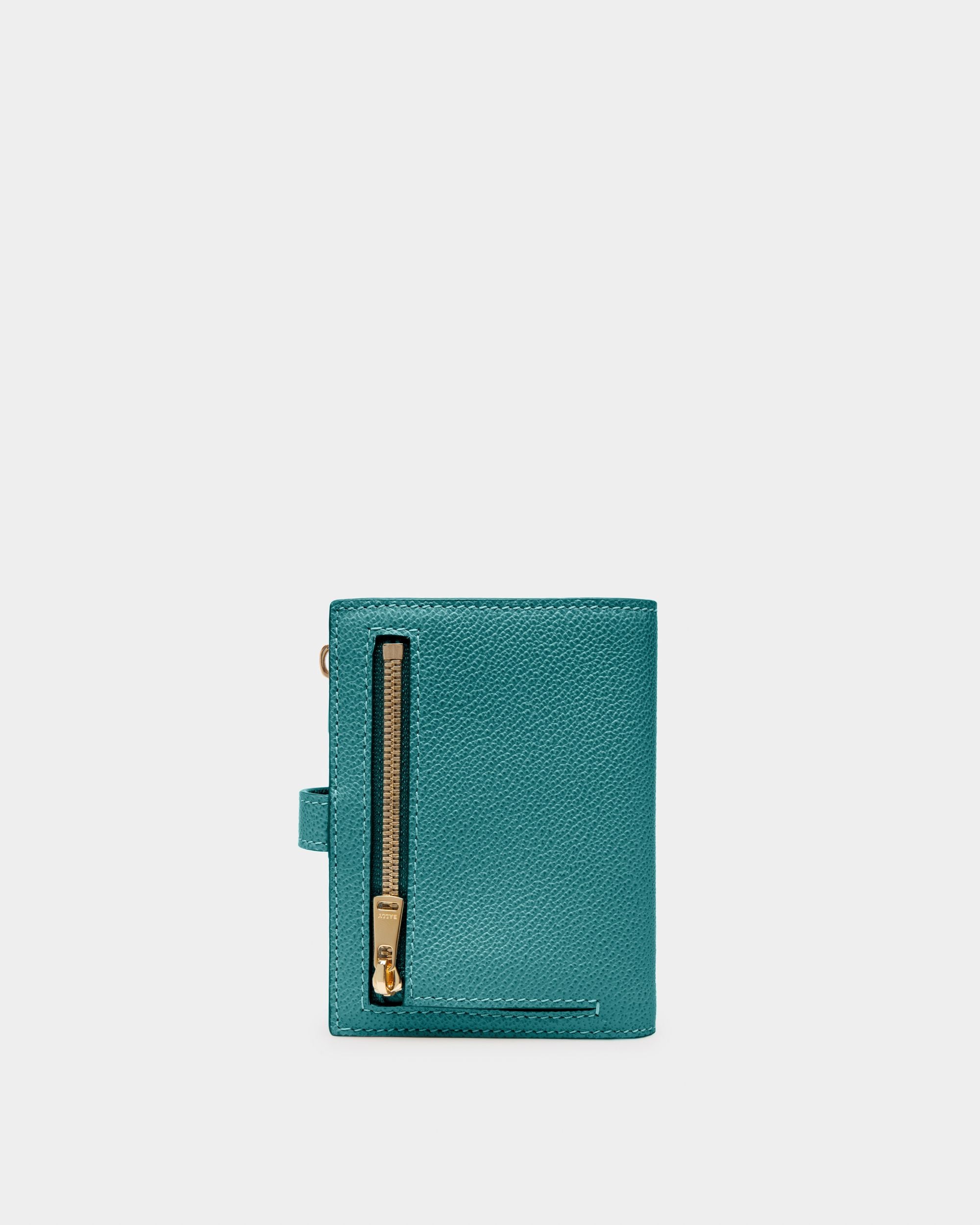 Assen Leather Card Holder In Dark Green - Women's - Bally - 02