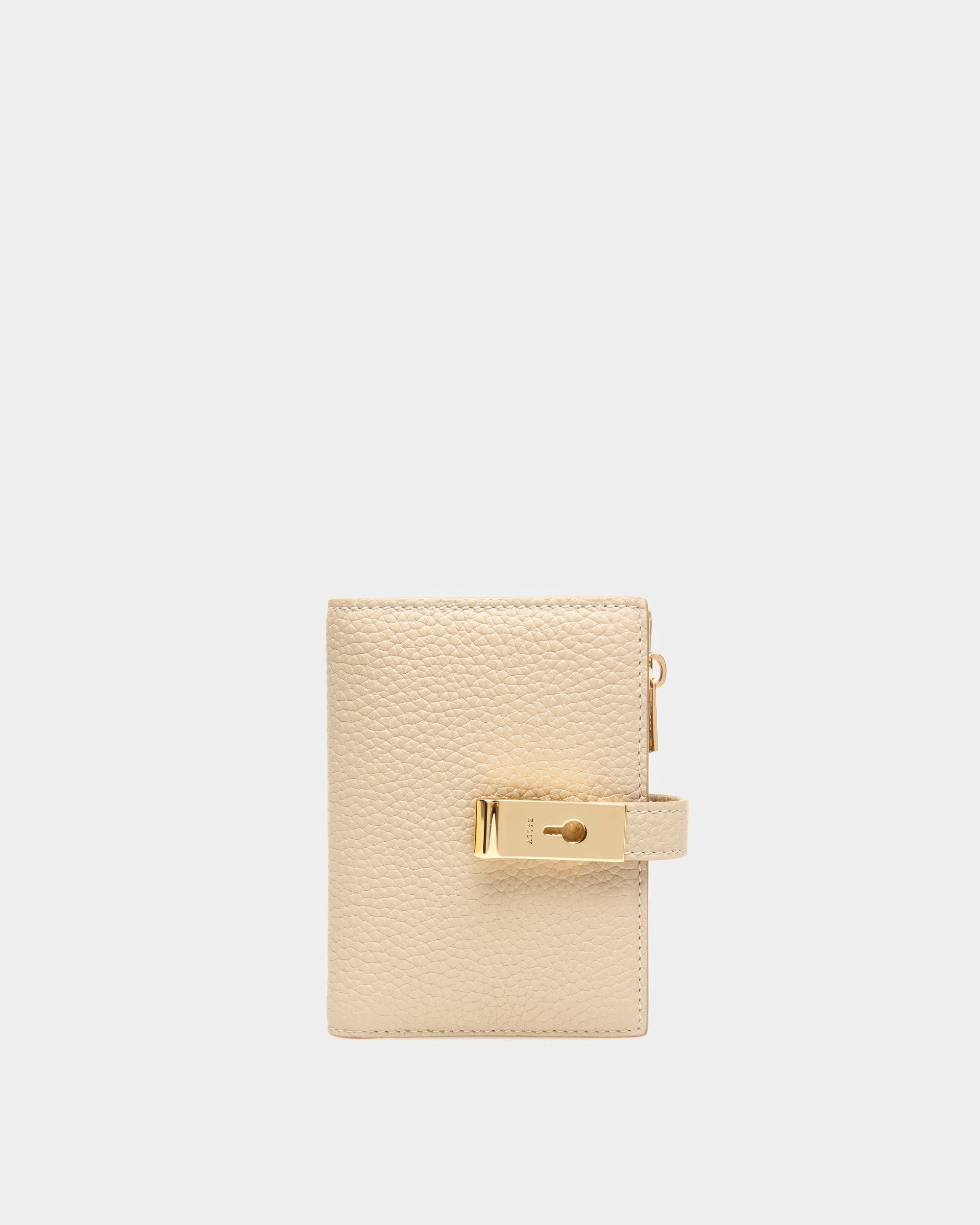 Assen Leather Card Holder In Light Beige - Women's - Bally - 01
