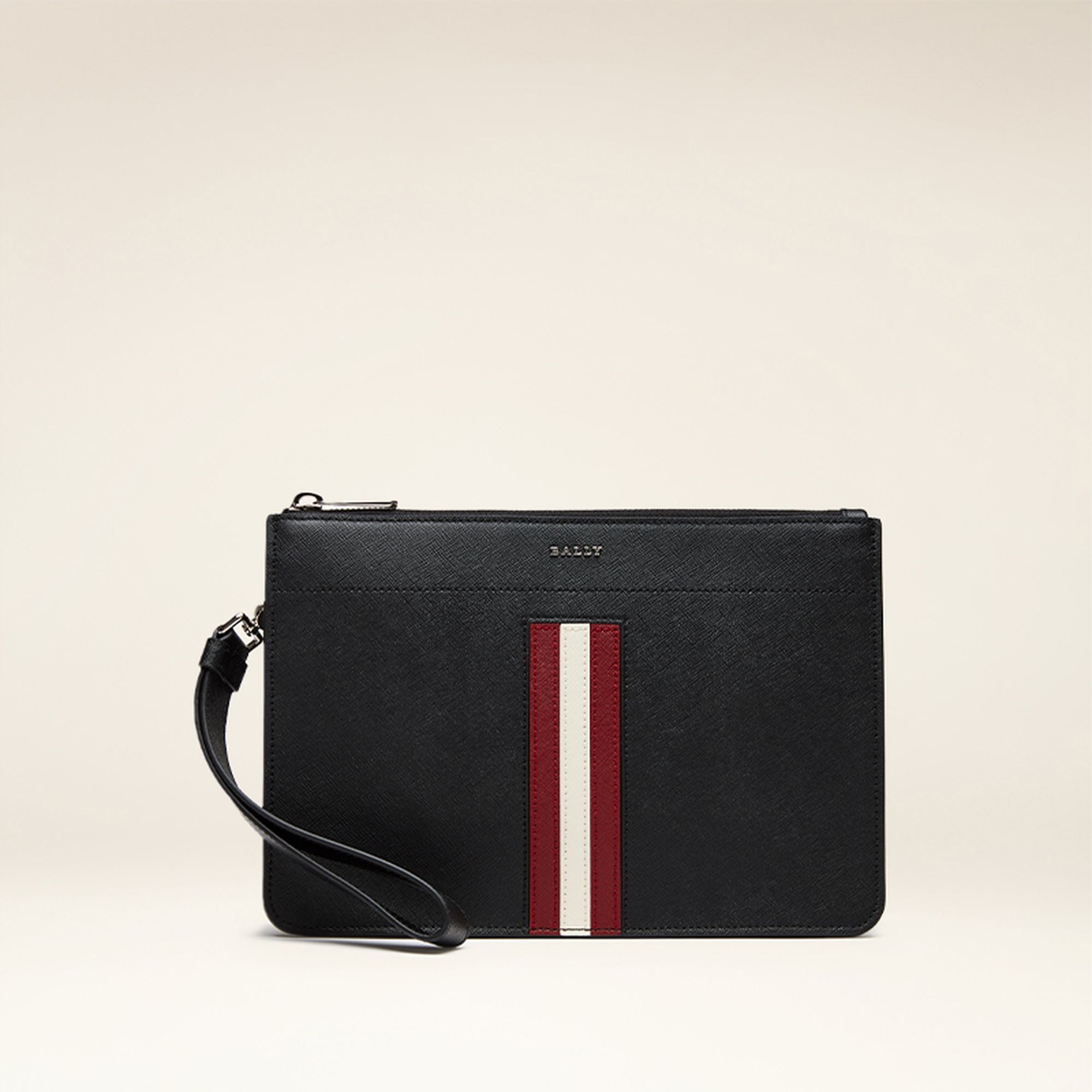 Men's Black Leather Casual Clutch - Men's - Bally - 01