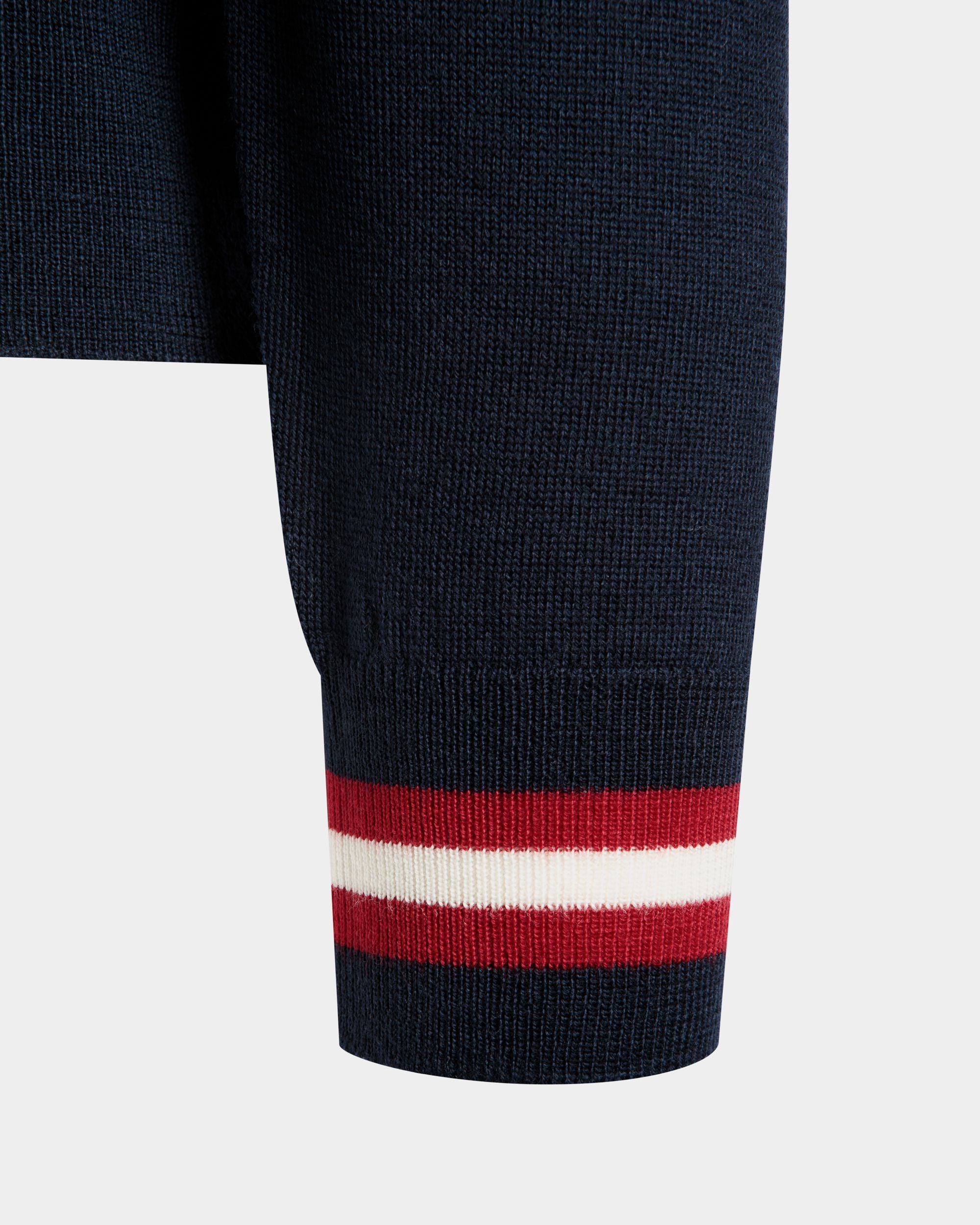 Sweater In Blue Merino - Men's - Bally - 02