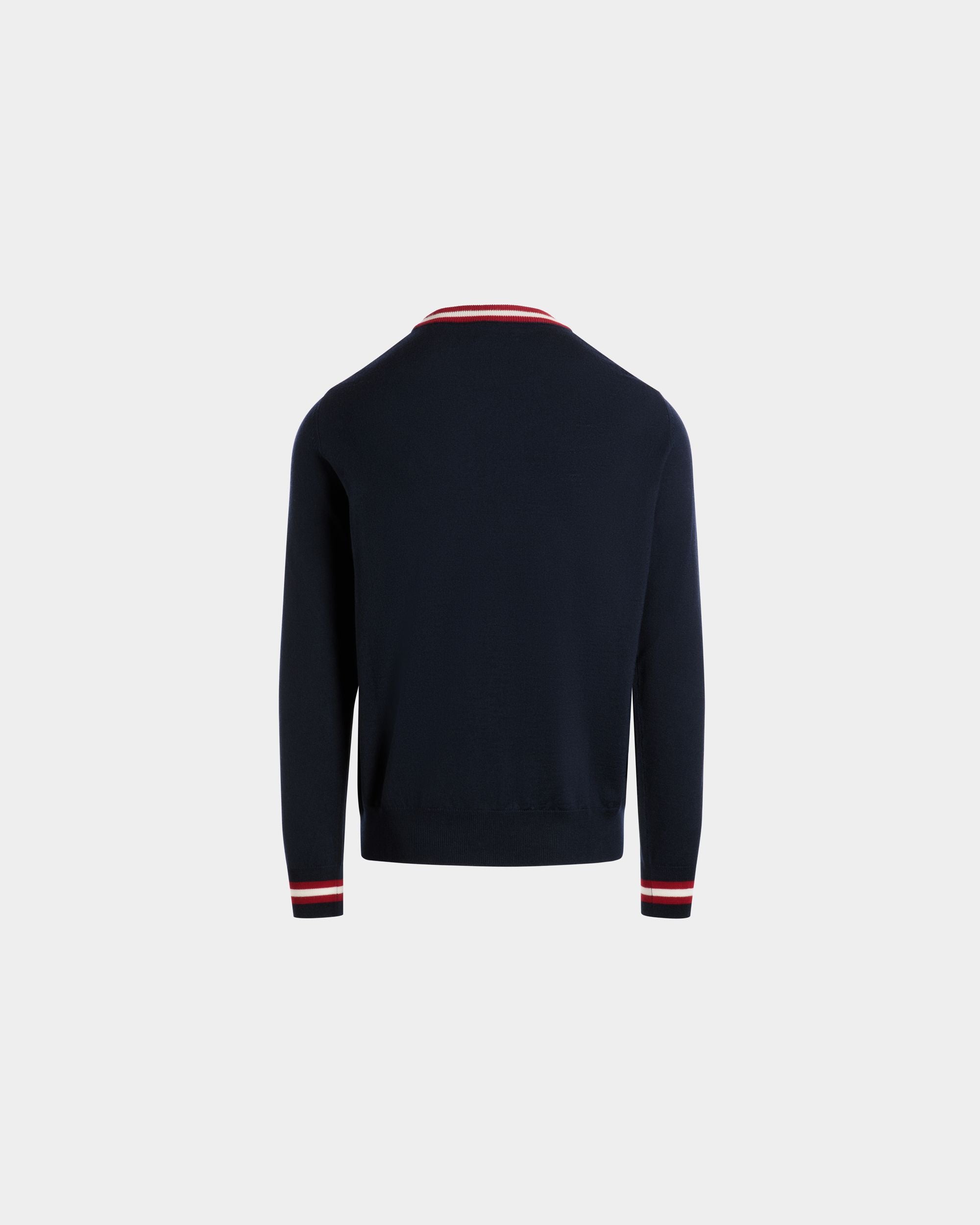Sweater In Blue Merino - Men's - Bally - 03