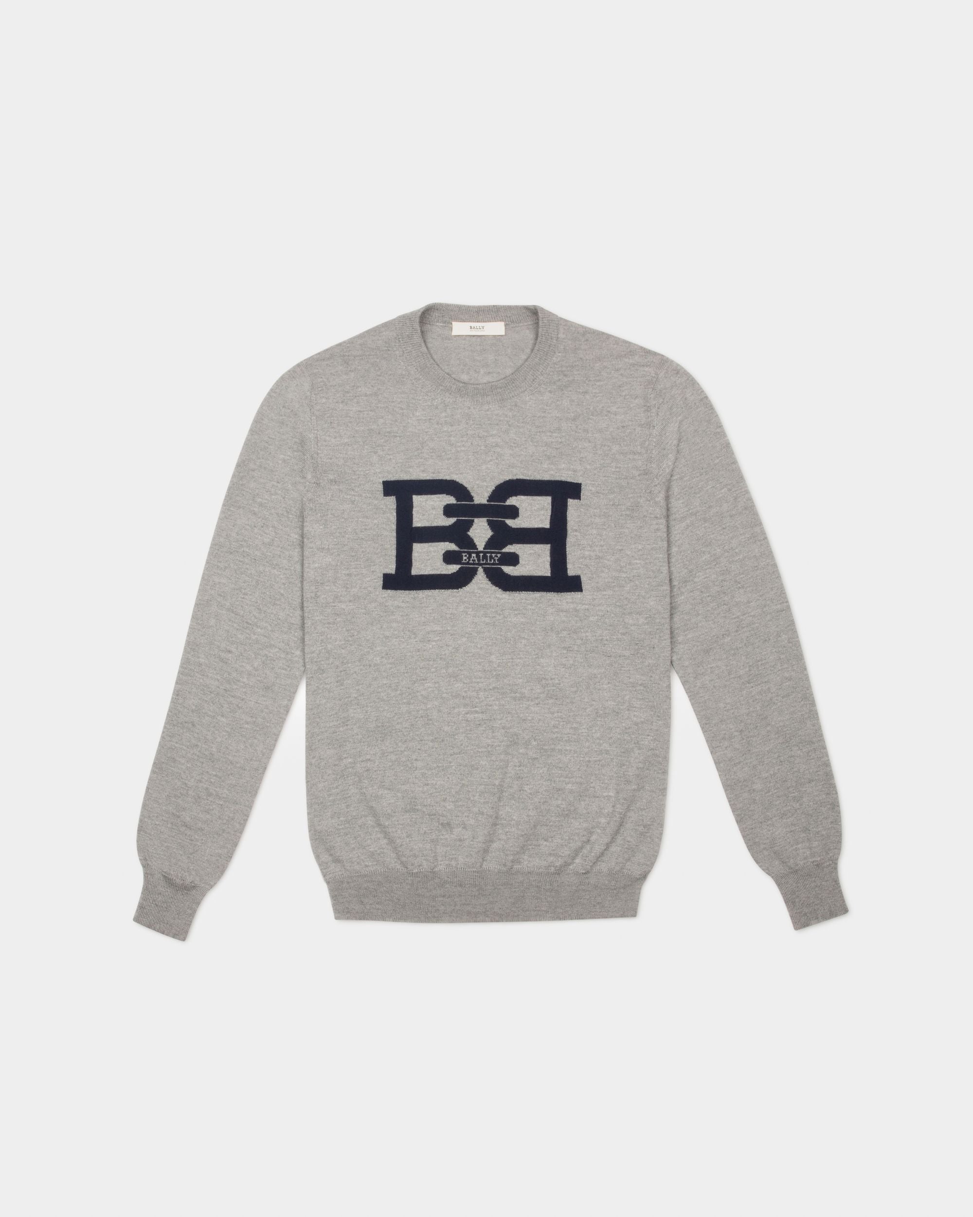 Merino Wool Top In Grey - Men's - Bally - 01